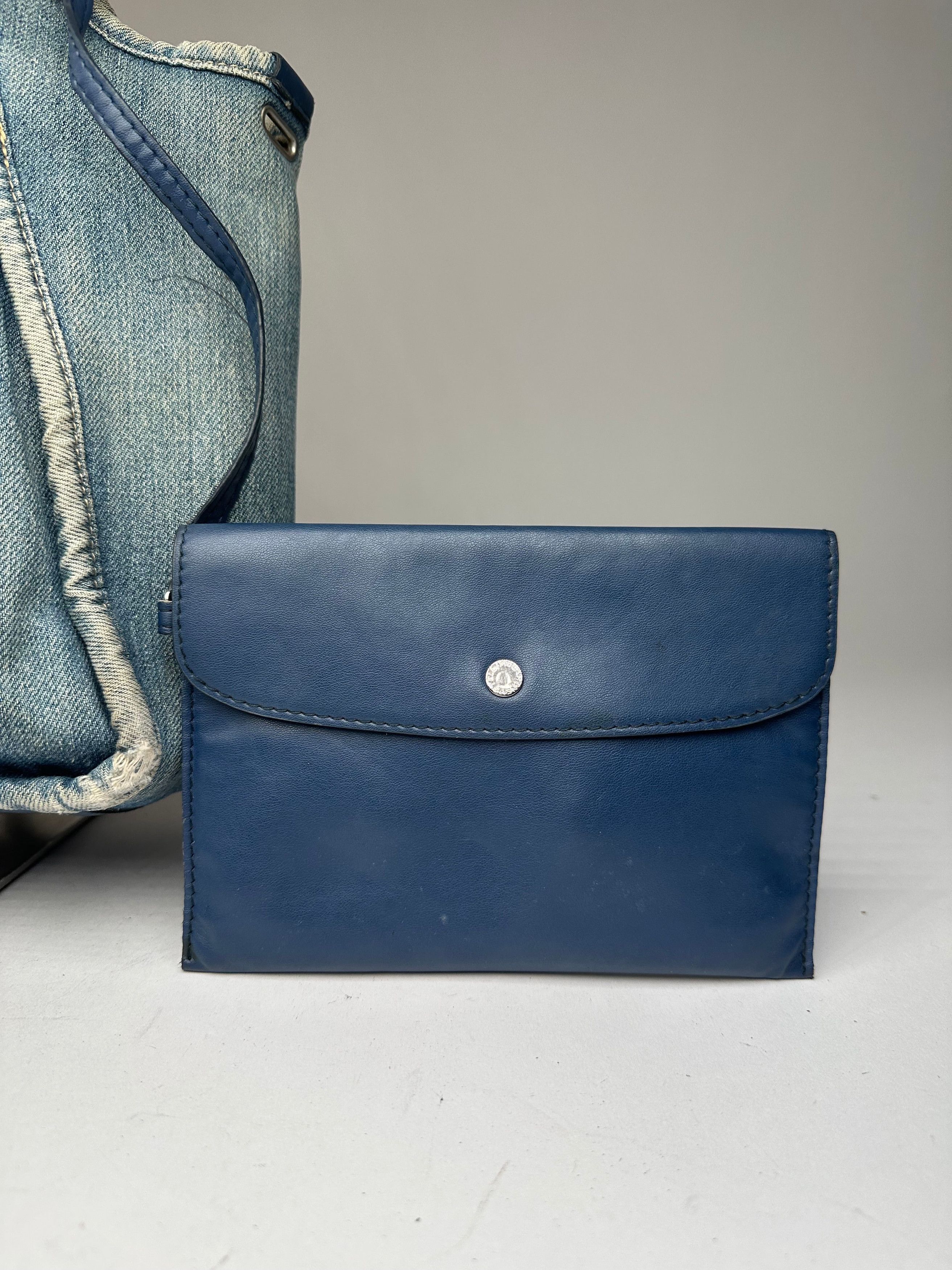 Stella McCartney Vintage Stella Mc Cartney Denim Vegan Leather Bag Blue Size ONE SIZE - 7 Thumbnail