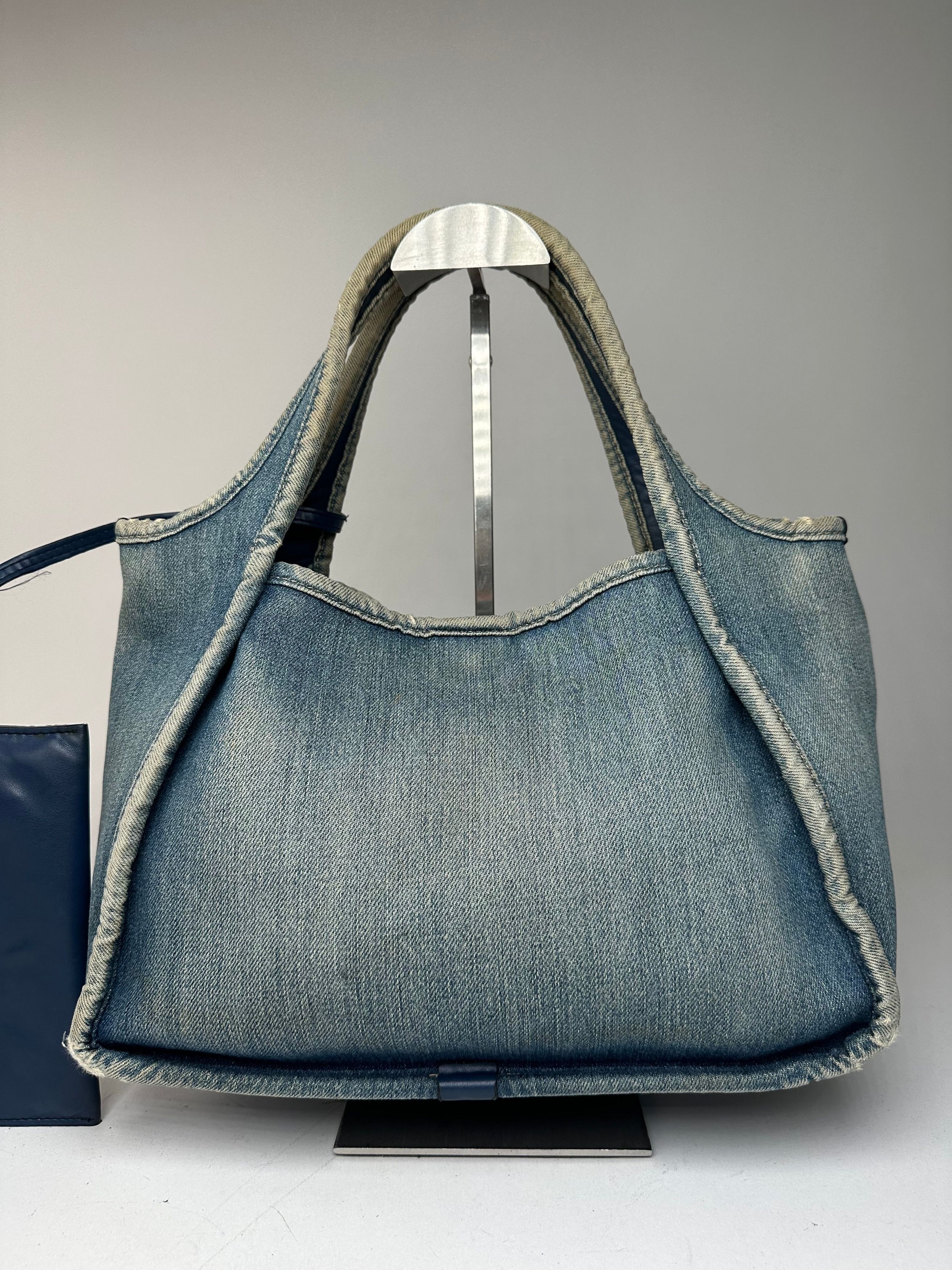Stella McCartney Vintage Stella Mc Cartney Denim Vegan Leather Bag Blue Size ONE SIZE - 9 Thumbnail