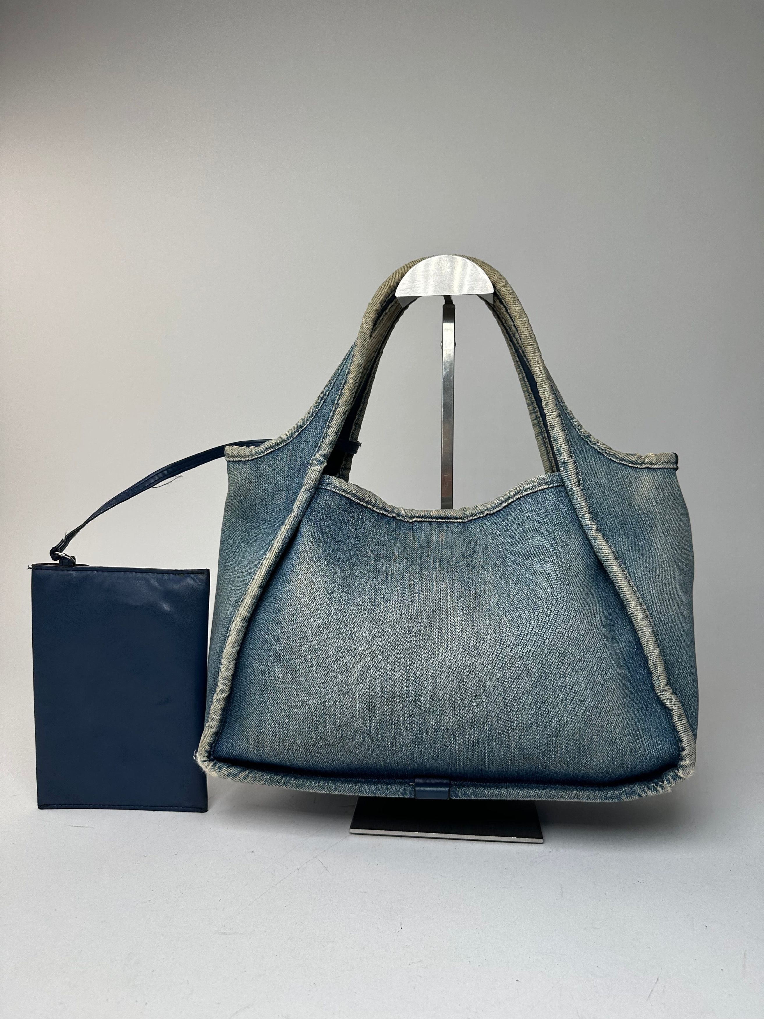 Stella McCartney Vintage Stella Mc Cartney Denim Vegan Leather Bag Blue Size ONE SIZE - 2 Thumbnail