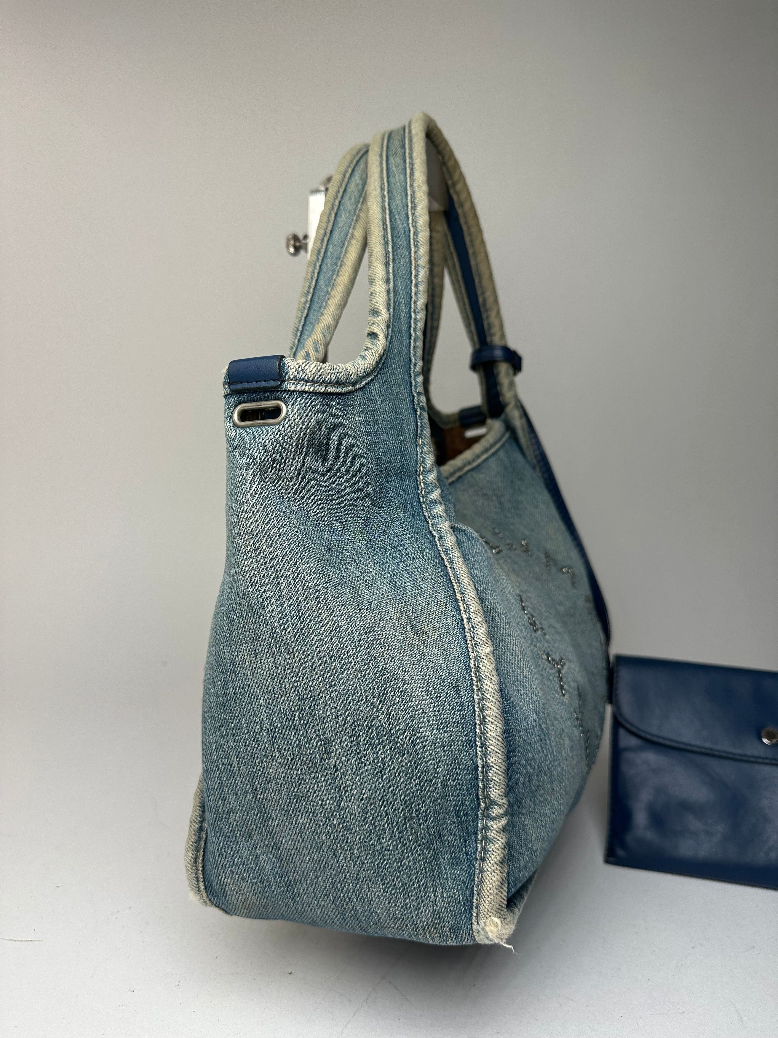 Stella McCartney Vintage Stella Mc Cartney Denim Vegan Leather Bag Blue Size ONE SIZE - 6 Thumbnail