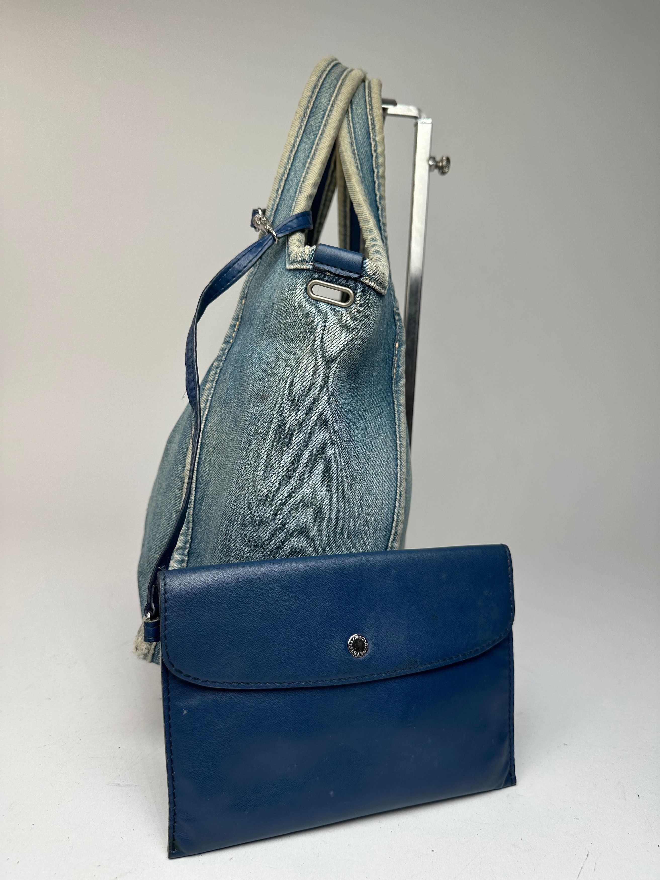 Stella McCartney Vintage Stella Mc Cartney Denim Vegan Leather Bag Blue Size ONE SIZE - 8 Thumbnail