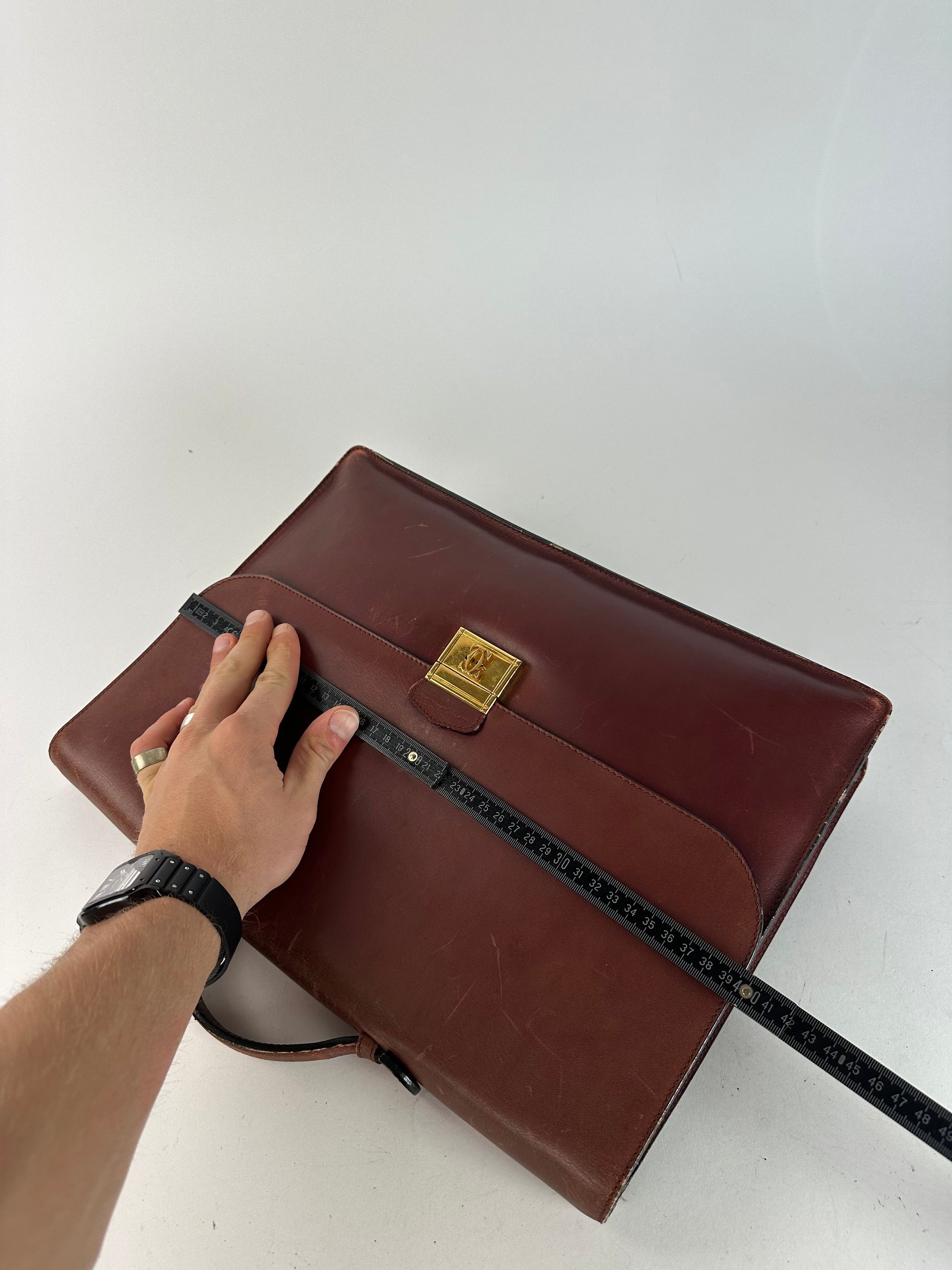 Cartier Vintage Burgundy Leather Satchel Size ONE SIZE - 10 Thumbnail