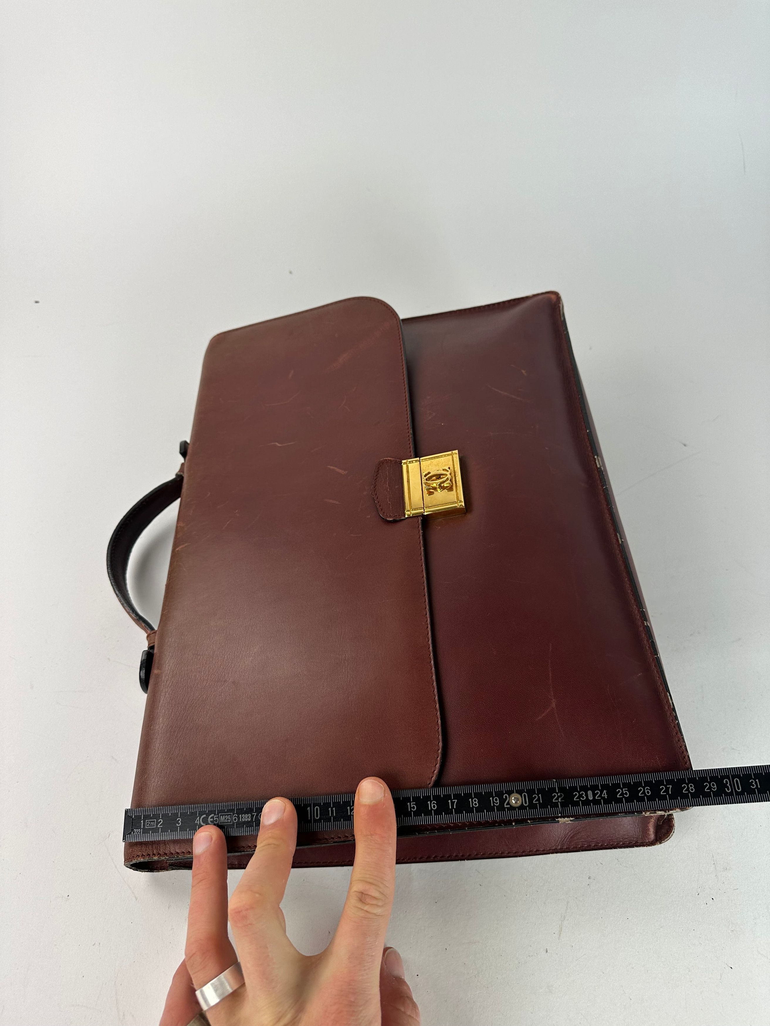 Cartier Vintage Burgundy Leather Satchel Size ONE SIZE - 11 Thumbnail