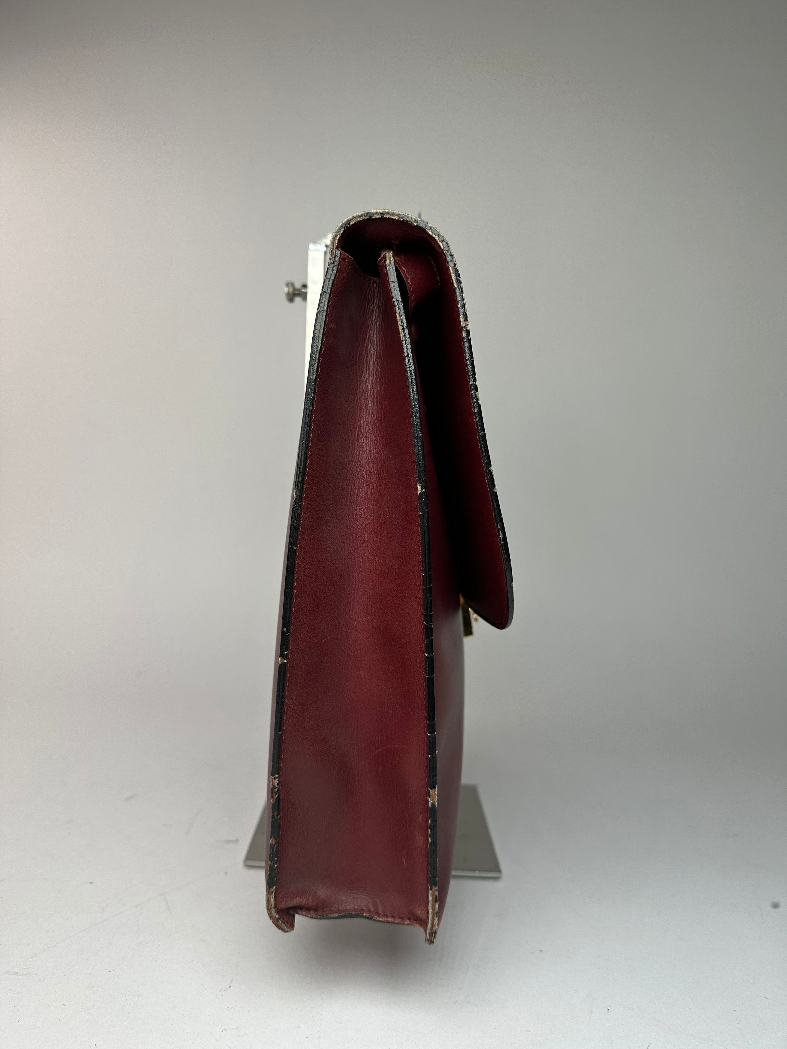 Cartier Vintage Burgundy Leather Satchel Size ONE SIZE - 9 Thumbnail