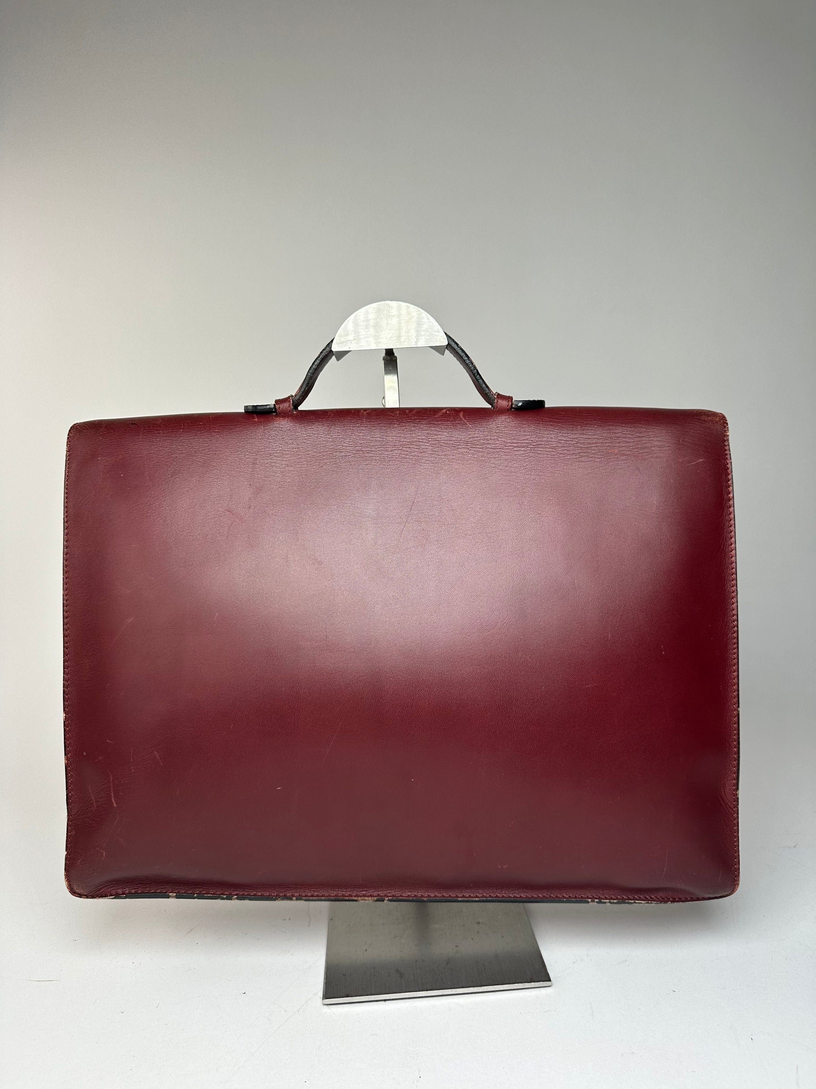 Cartier Vintage Burgundy Leather Satchel Size ONE SIZE - 2 Thumbnail