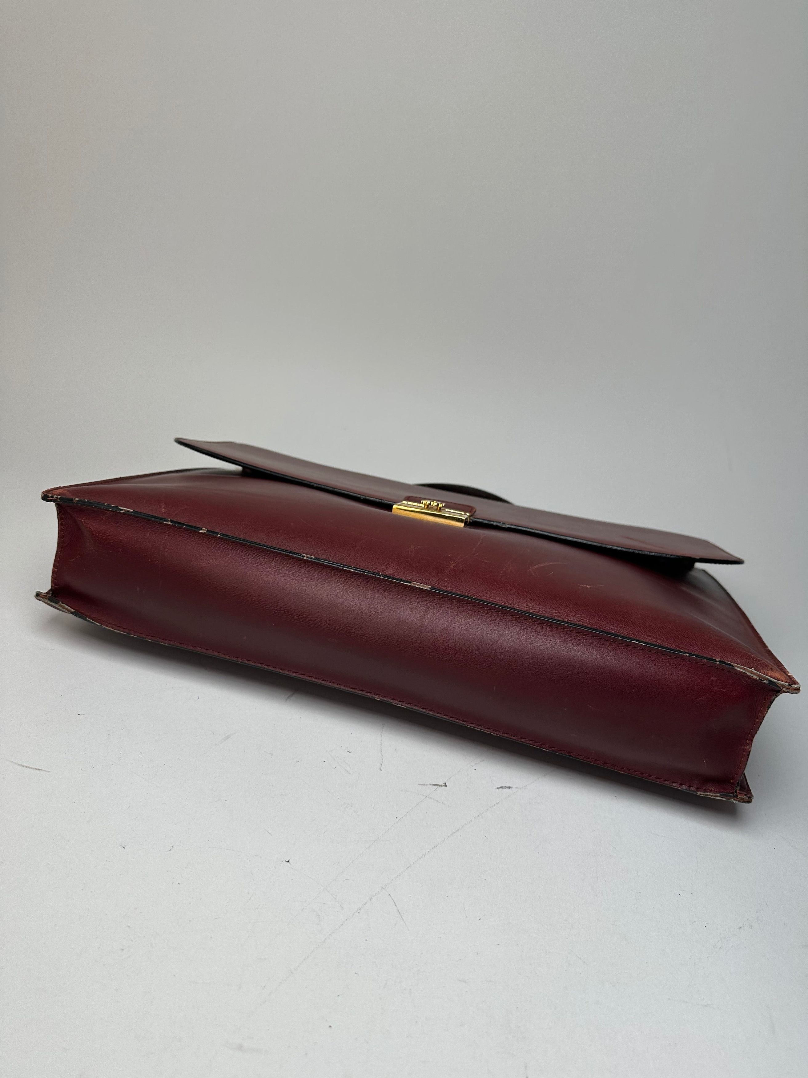 Cartier Vintage Burgundy Leather Satchel Size ONE SIZE - 12 Thumbnail
