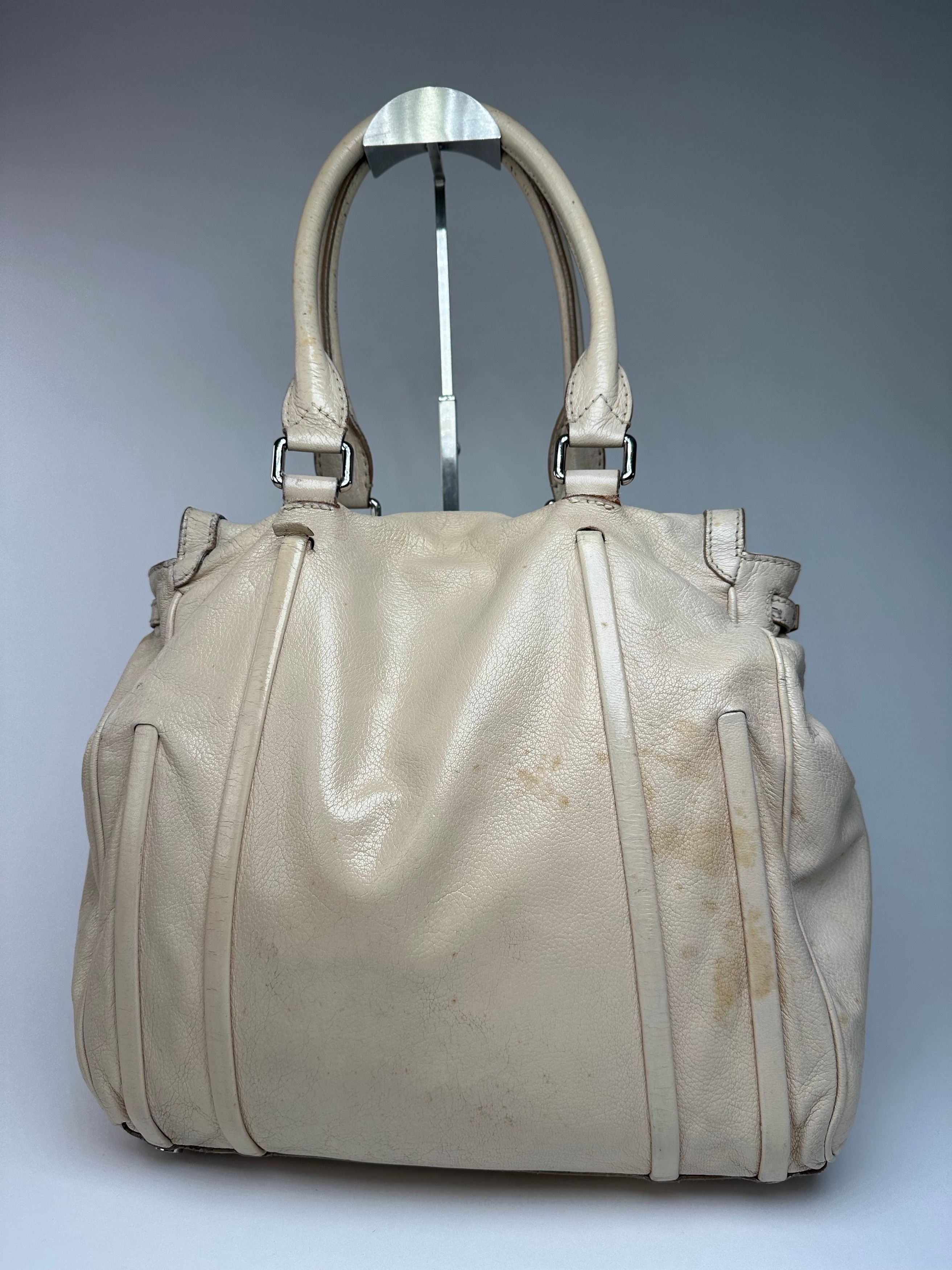 Celine Vintage Paris Leather Handbag Grey Size ONE SIZE - 2 Thumbnail