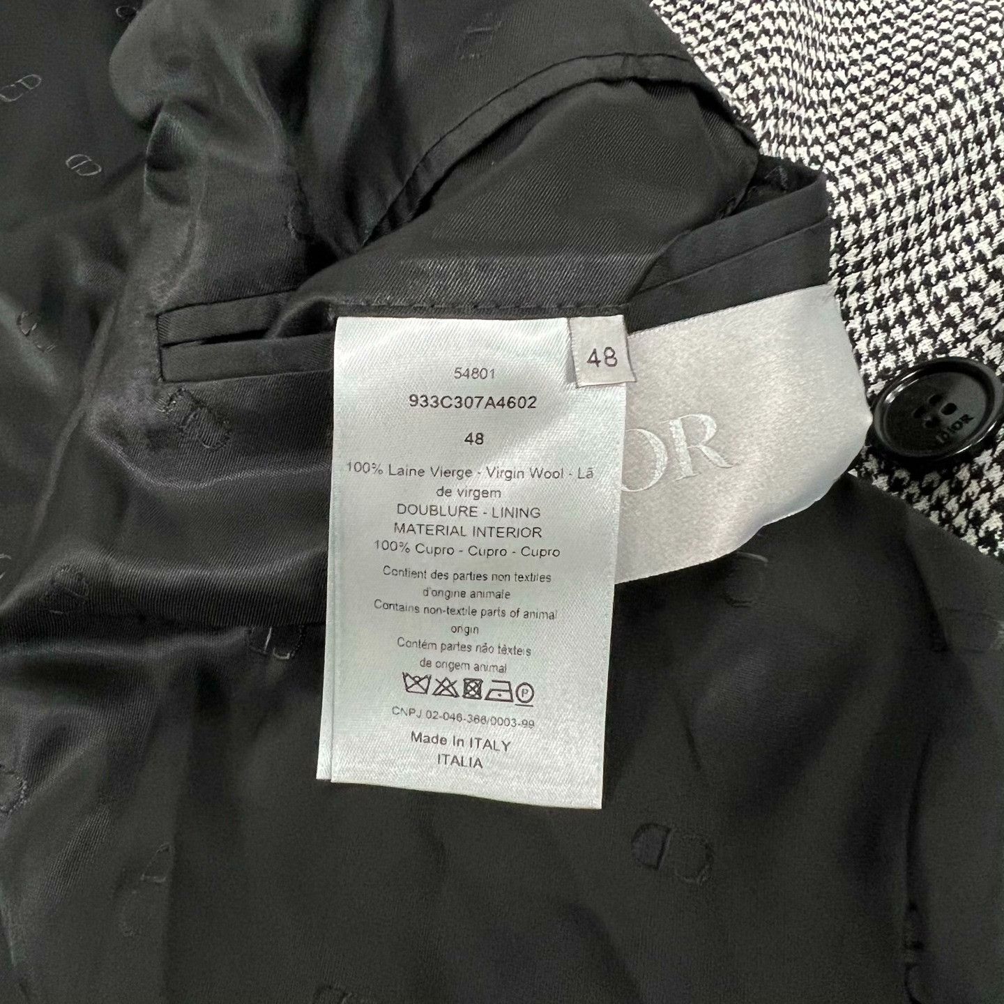 Dior Dior Houndstooth Metal Clasp Coat Size US M / EU 48-50 / 2 - 7 Thumbnail