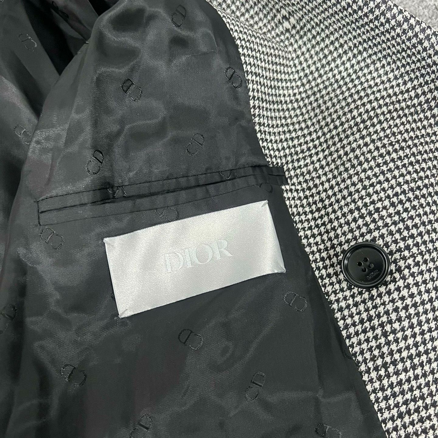 Dior Dior Houndstooth Metal Clasp Coat Size US M / EU 48-50 / 2 - 6 Thumbnail
