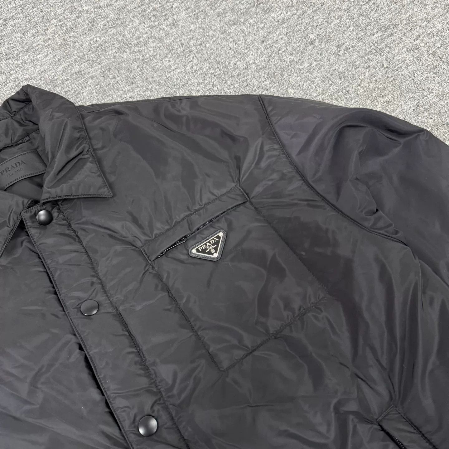 Prada Prada Triangle Logo Recycled Nylon Puffer Jacket Size US XXL / EU 58 / 5 - 5 Thumbnail