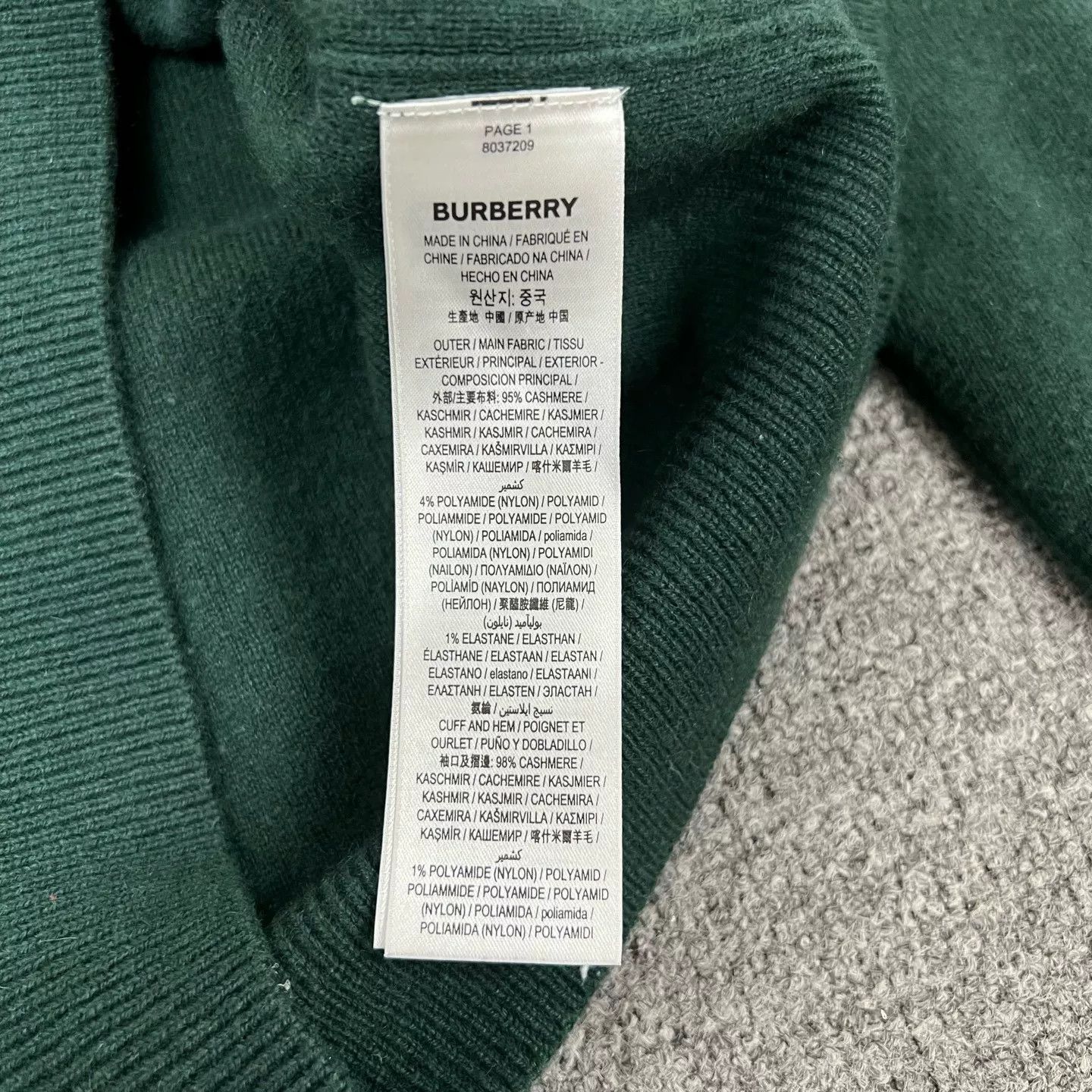 Burberry Burberry Cashmere Knit Zip Hoodie Jacket Size US L / EU 52-54 / 3 - 7 Thumbnail