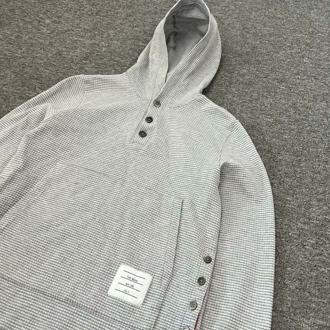 Thom Browne Thom Browne TB Waffle Knit Hoodie Size US XXS / EU 40 - 4 Thumbnail