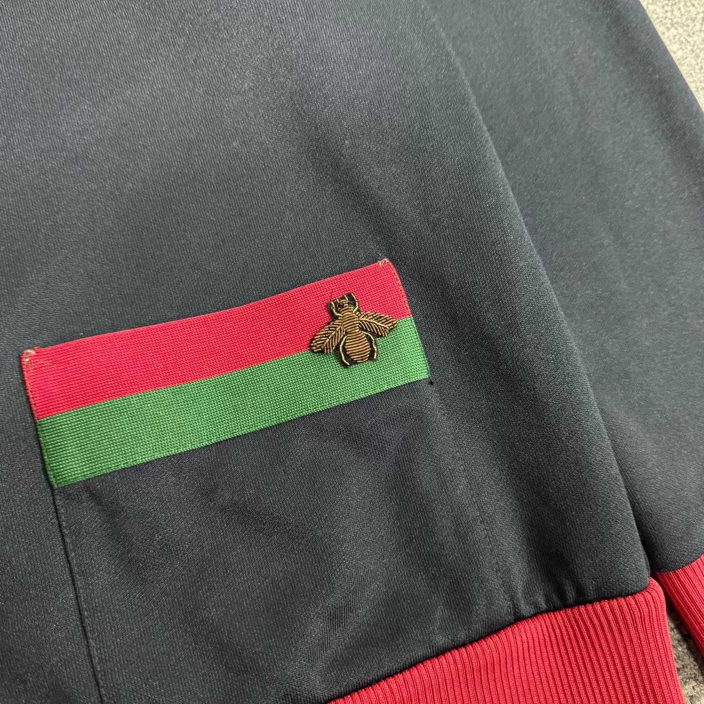Gucci Gucci Red Green Bee Embroidery Zipper Jacket Size US XL / EU 56 / 4 - 5 Thumbnail