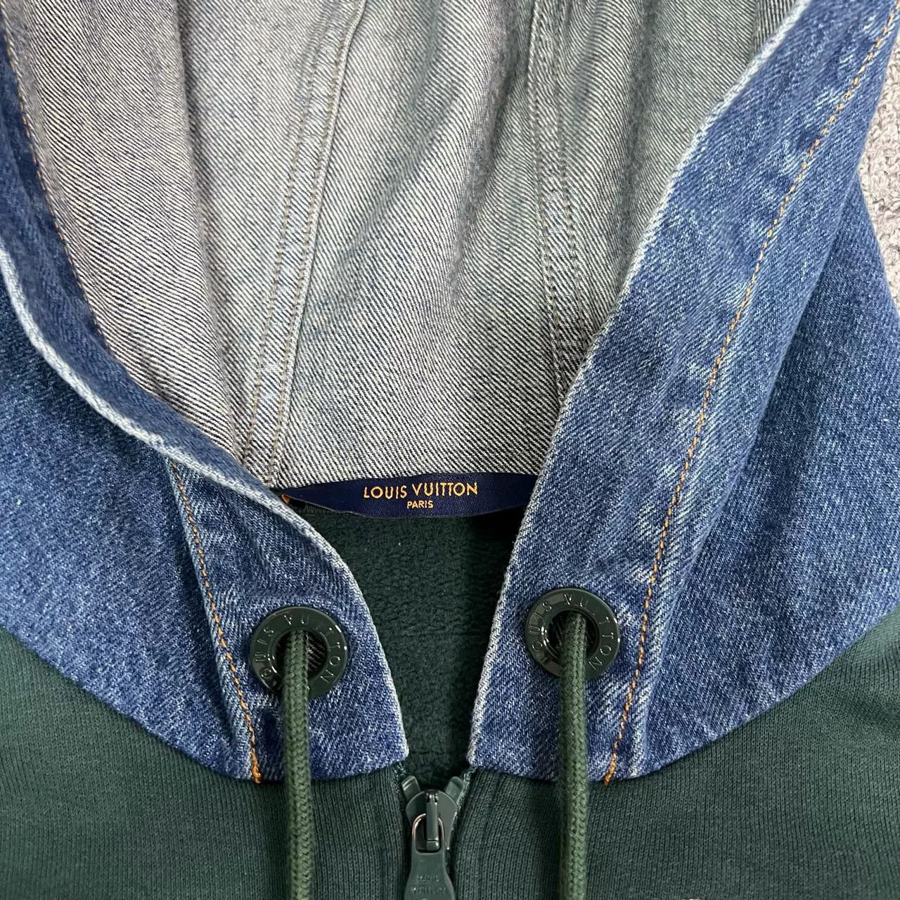 Louis Vuitton Louis Vuitton Denim Patchwork Hooded Jacket Size US XS / EU 42 / 0 - 6 Thumbnail