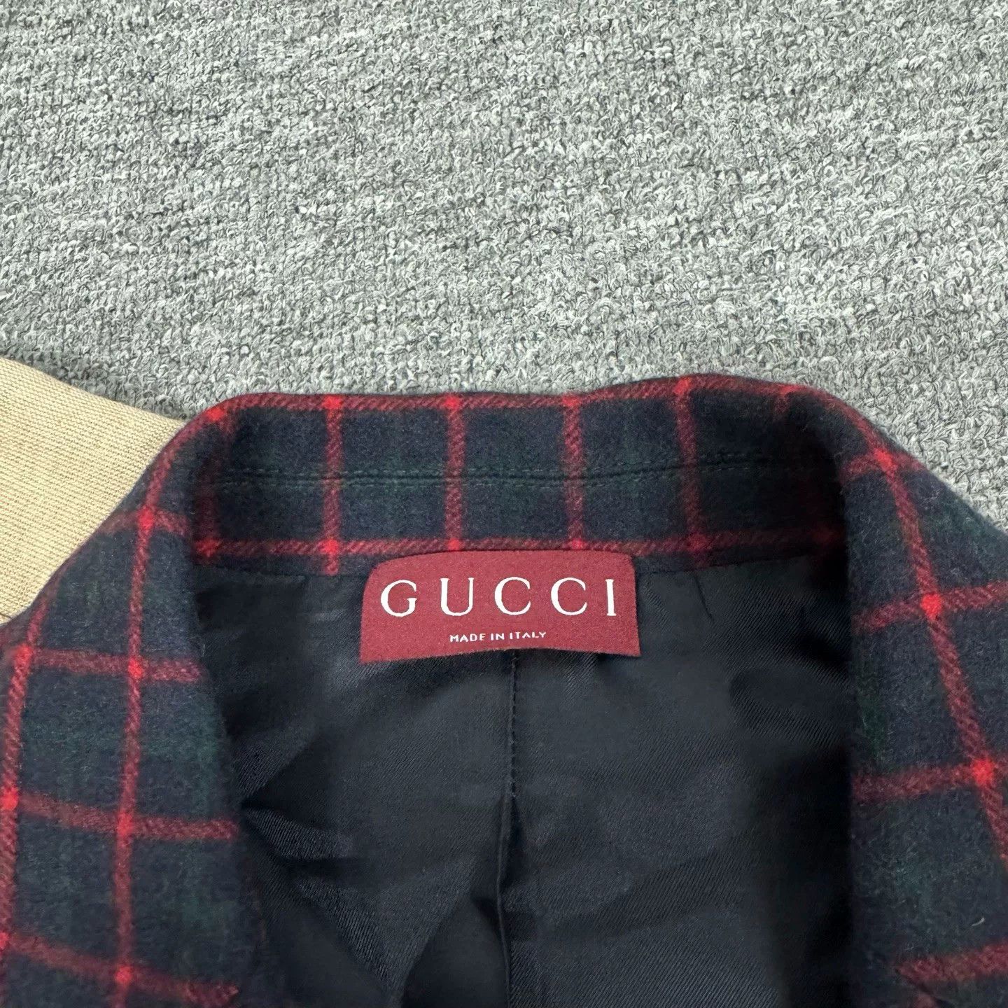 Gucci Gucci Black Red Check Embroidered Logo Blazer Size US M / EU 48-50 / 2 - 6 Thumbnail