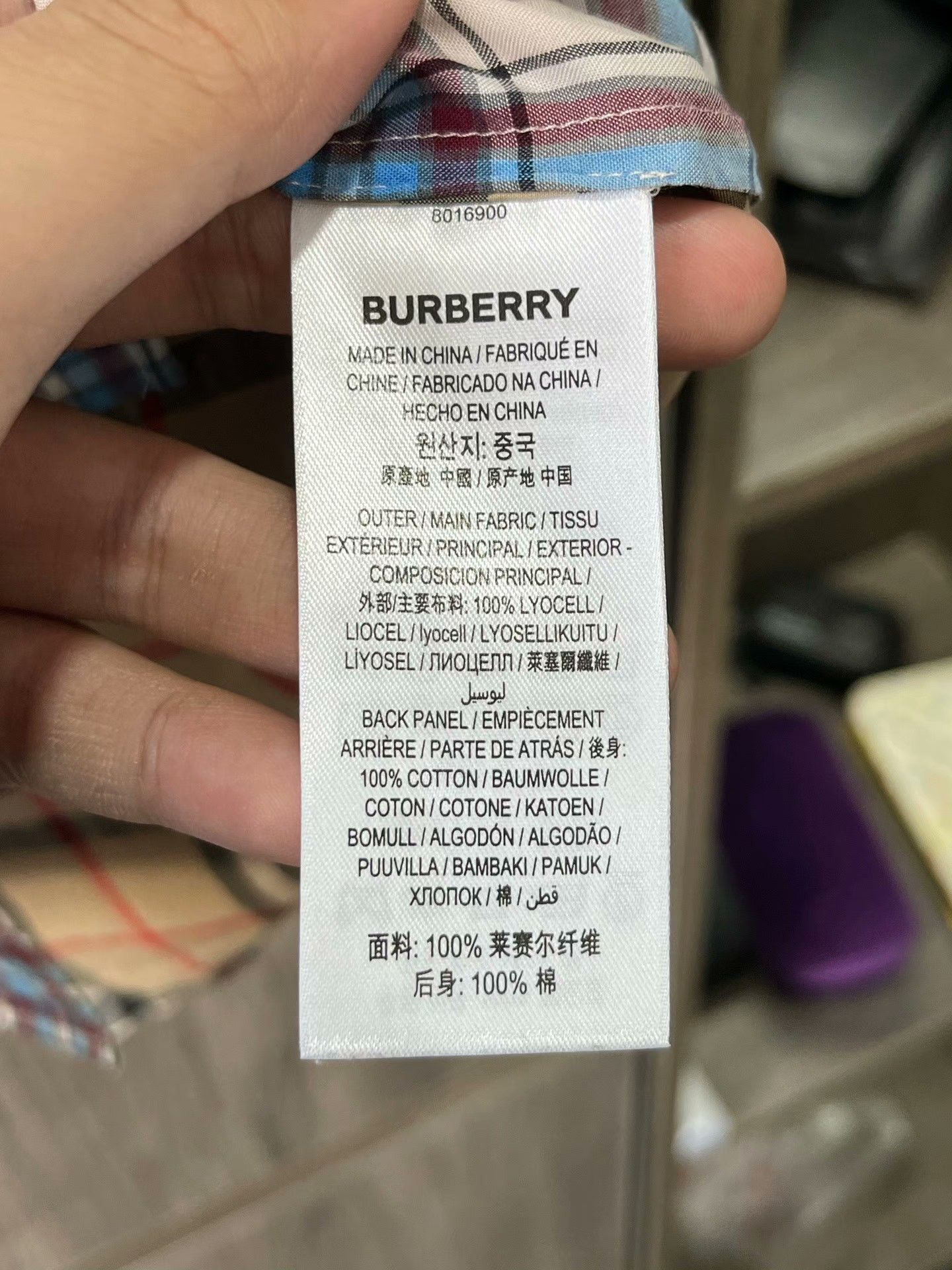 Burberry Burberry Check Panel Long-Sleeve Shirt Size XS / US 0-2 / IT 36-38 - 5 Thumbnail