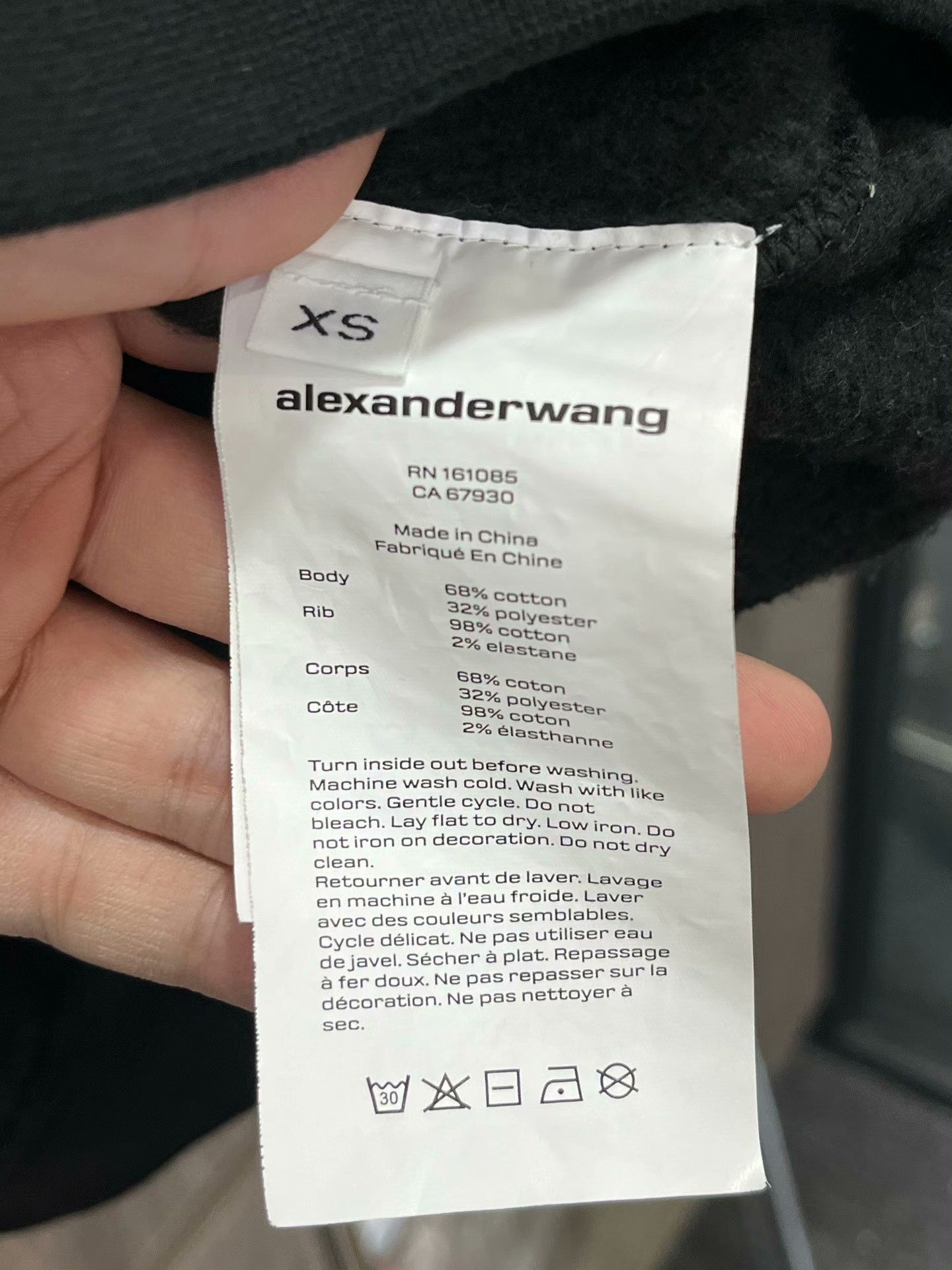 Alexander Wang Alexander Wang Fleece-Lined Black Sweatshirt XS Size XS / US 0-2 / IT 36-38 - 9 Thumbnail