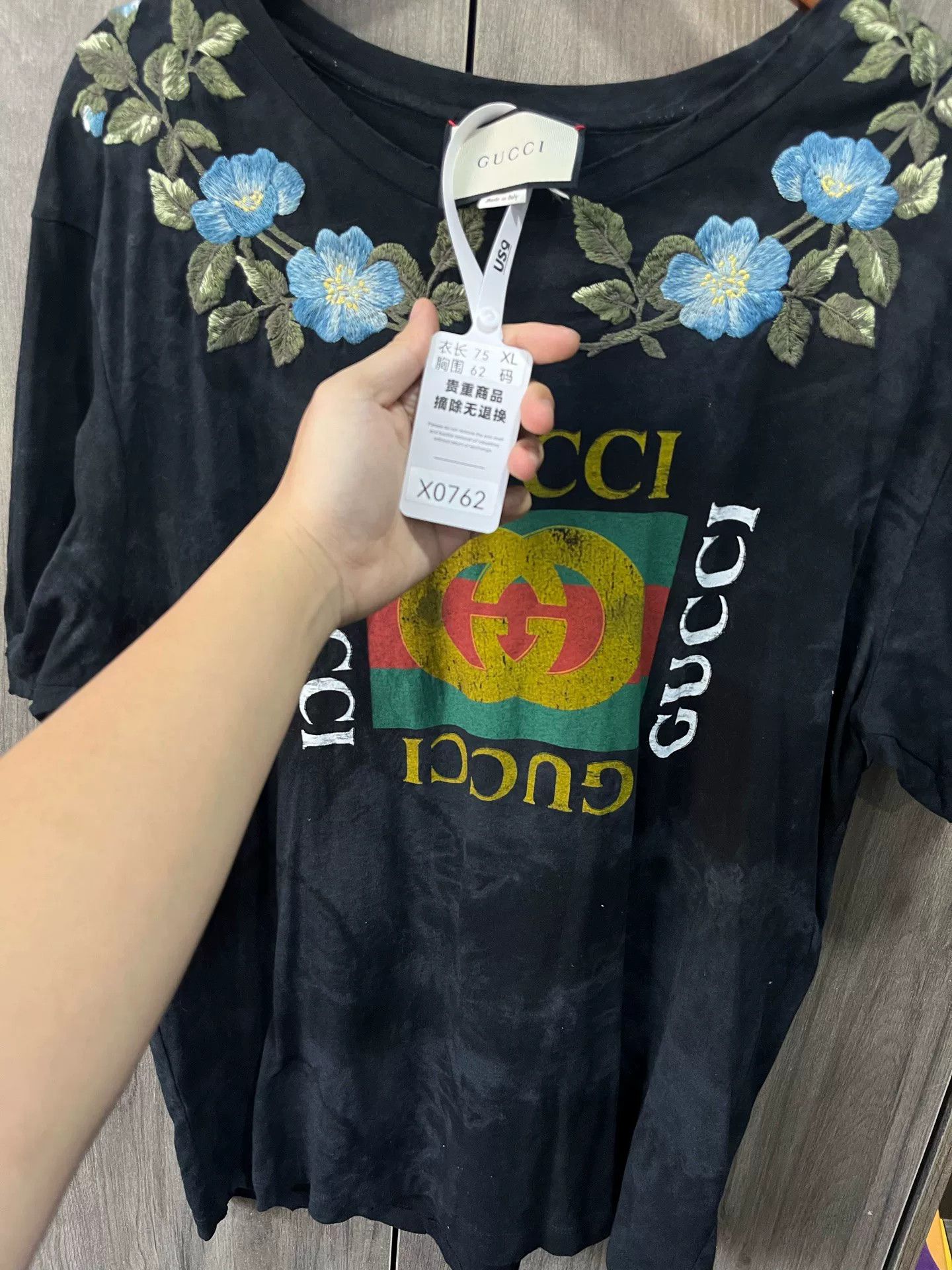 Gucci Gucci Embroidered Tie-Dye Short Sleeve Size US XL / EU 56 / 4 - 6 Thumbnail
