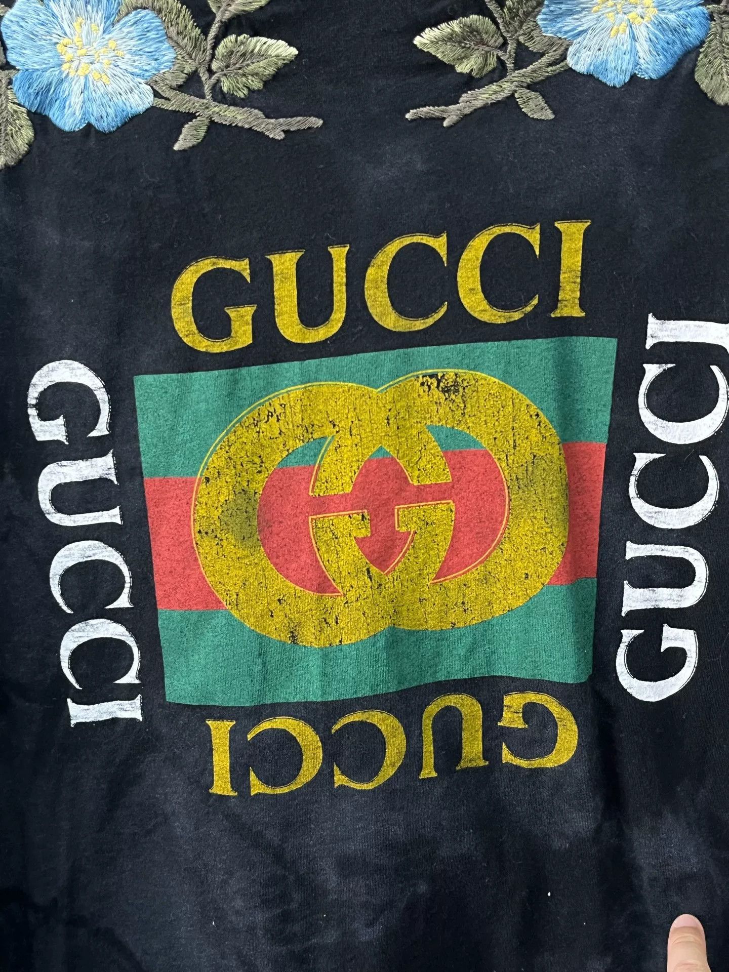 Gucci Gucci Embroidered Tie-Dye Short Sleeve Size US XL / EU 56 / 4 - 3 Thumbnail