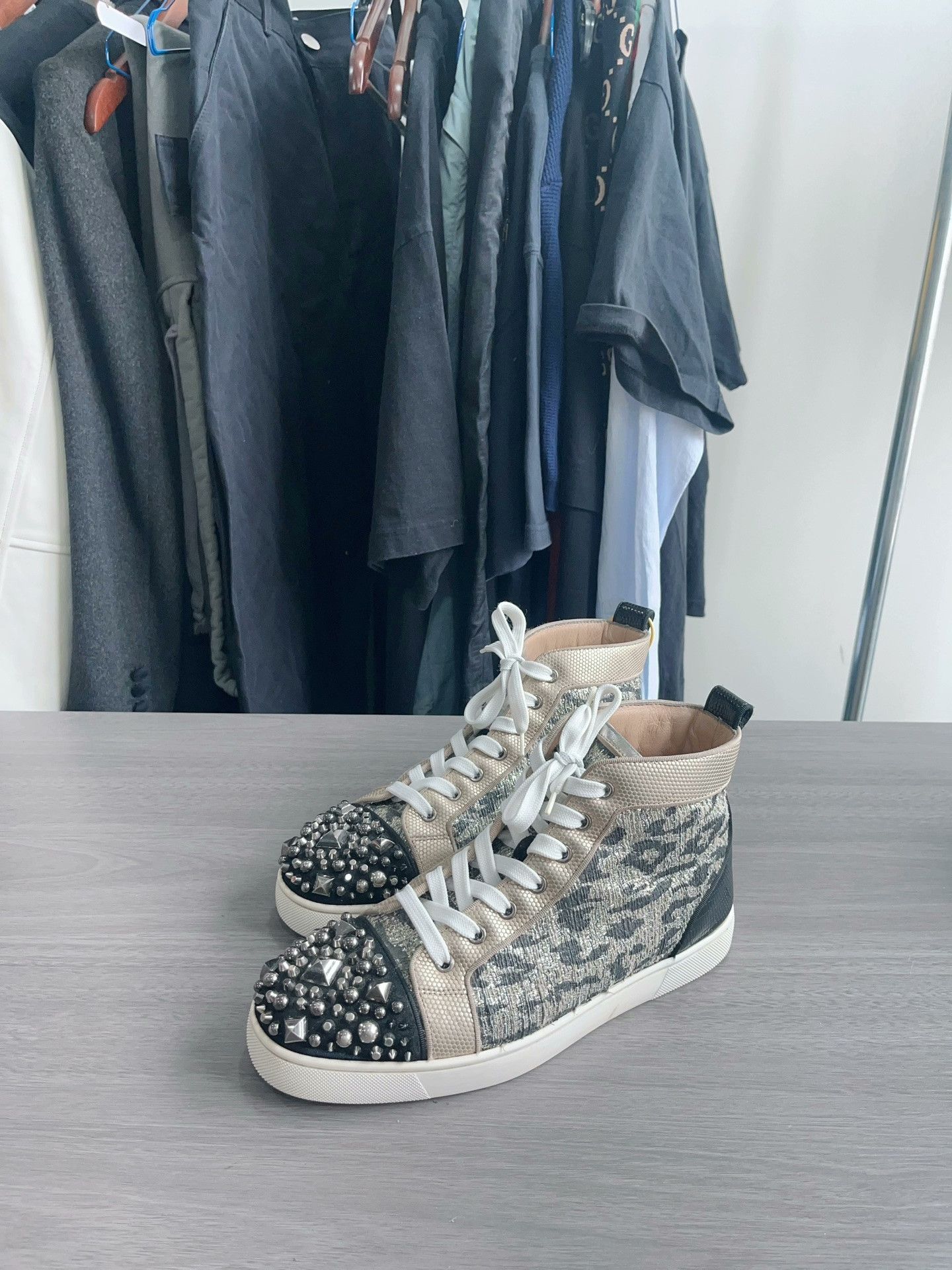 Christian Louboutin Christian Louboutin High-Top Red Sole Shoes Size US 10 / IT 40 - 4 Thumbnail