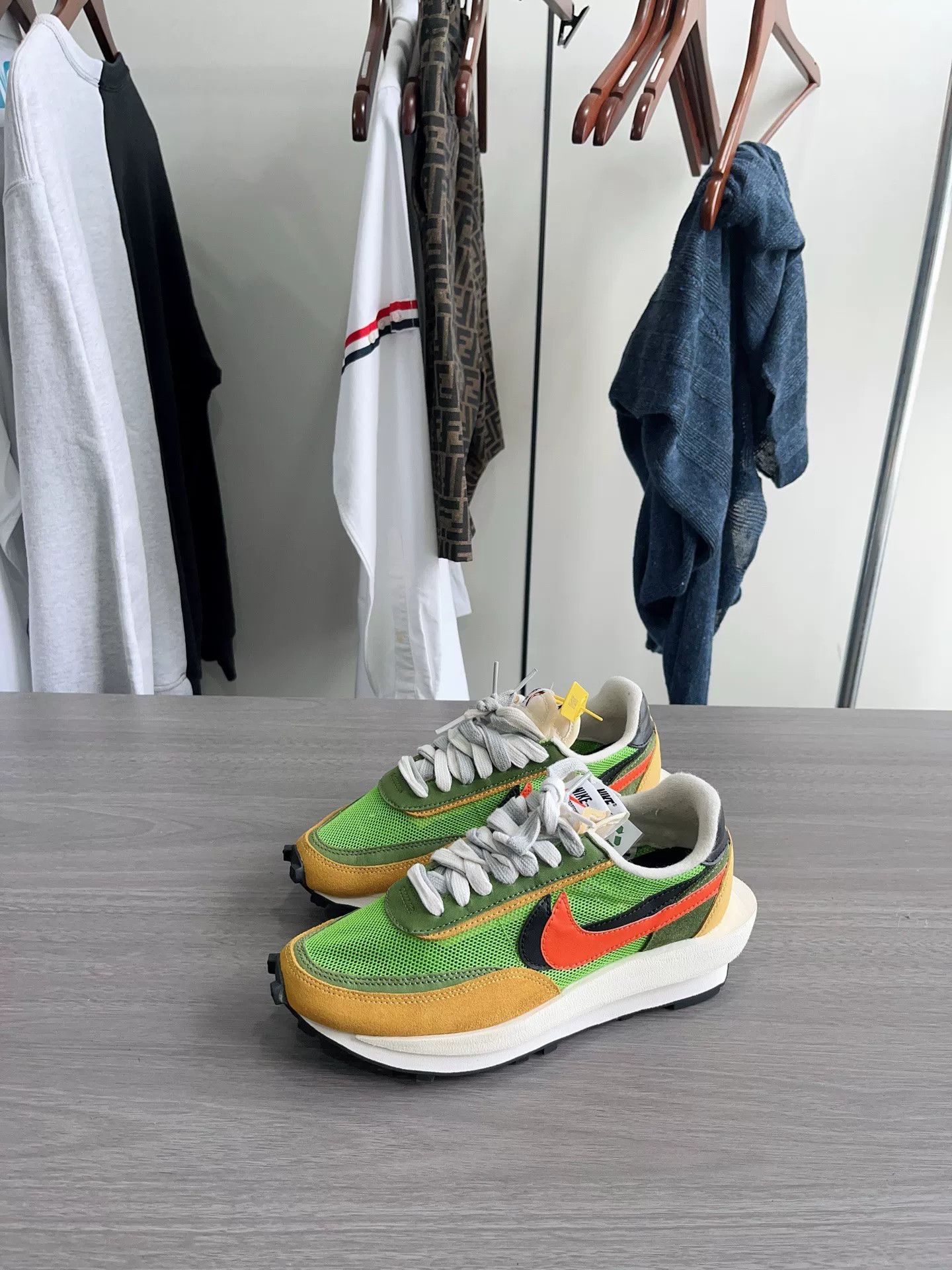 Sacai Sacai Yellow Green Shoes Size US 7 / IT 37 - 3 Thumbnail