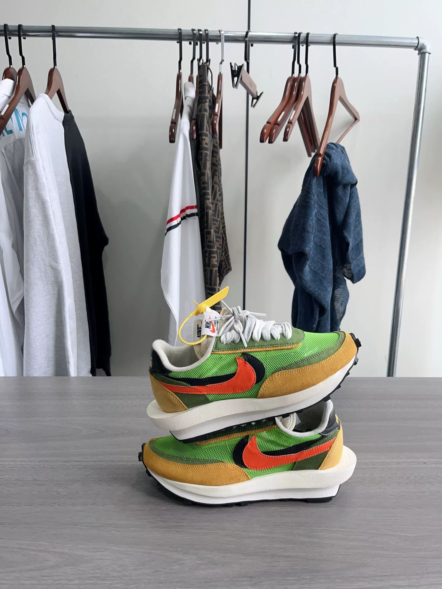 Sacai Sacai Yellow Green Shoes Size US 7 / IT 37 - 4 Thumbnail