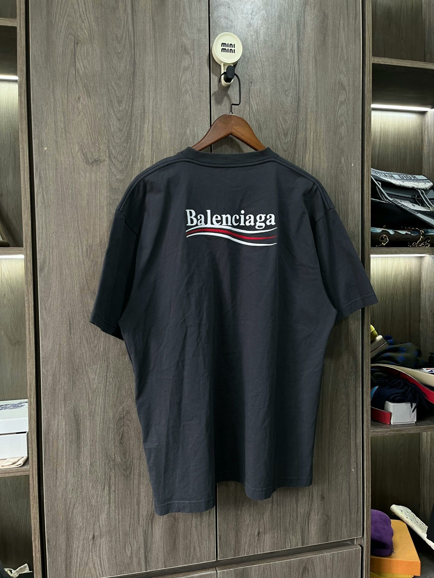 Balenciaga Balenciaga Gray Cola Embroidery T-shirt Size US M / EU 48-50 / 2 - 3 Thumbnail