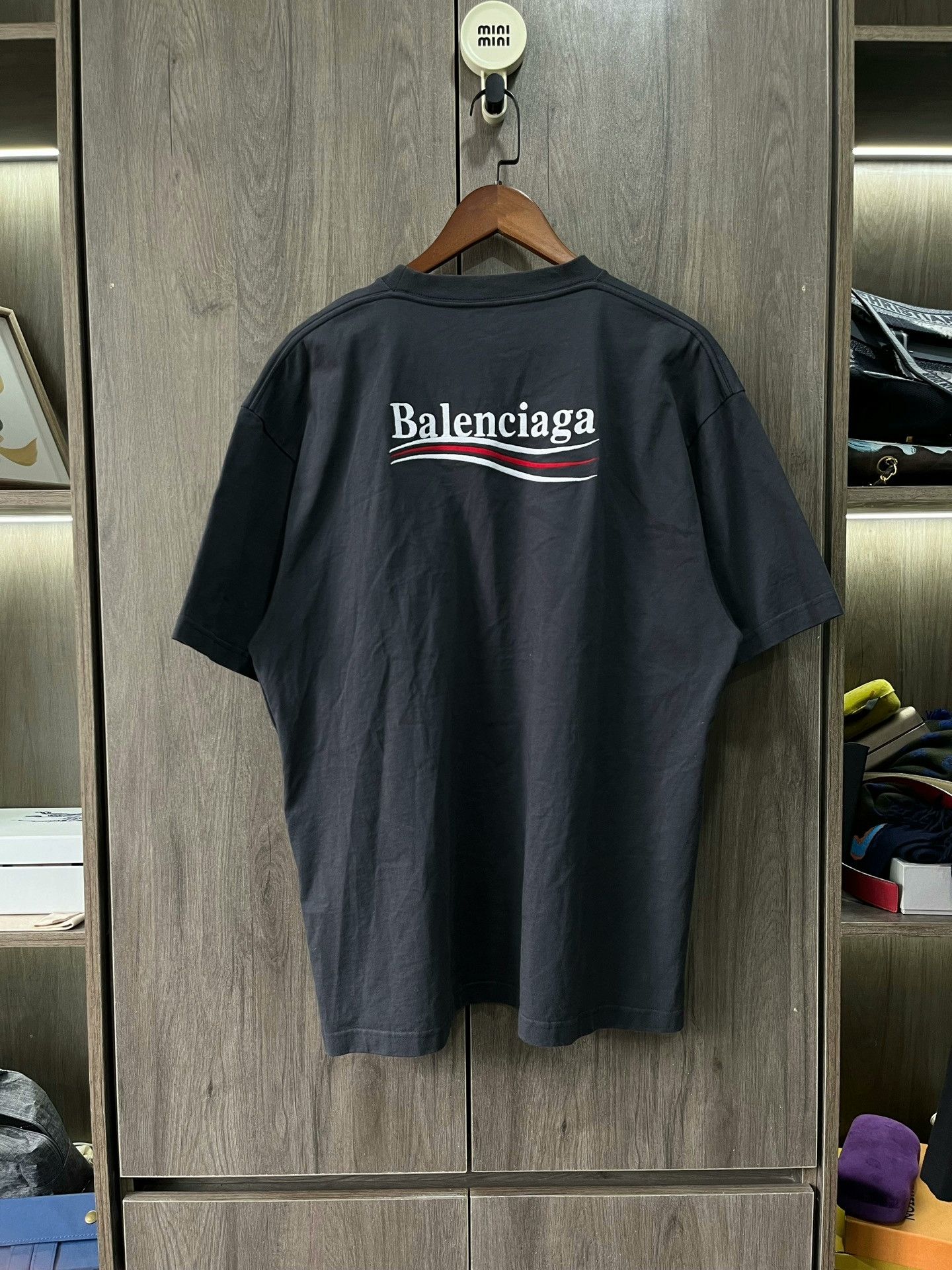 Balenciaga Balenciaga Gray Cola Embroidery T-shirt Size US M / EU 48-50 / 2 - 2 Thumbnail