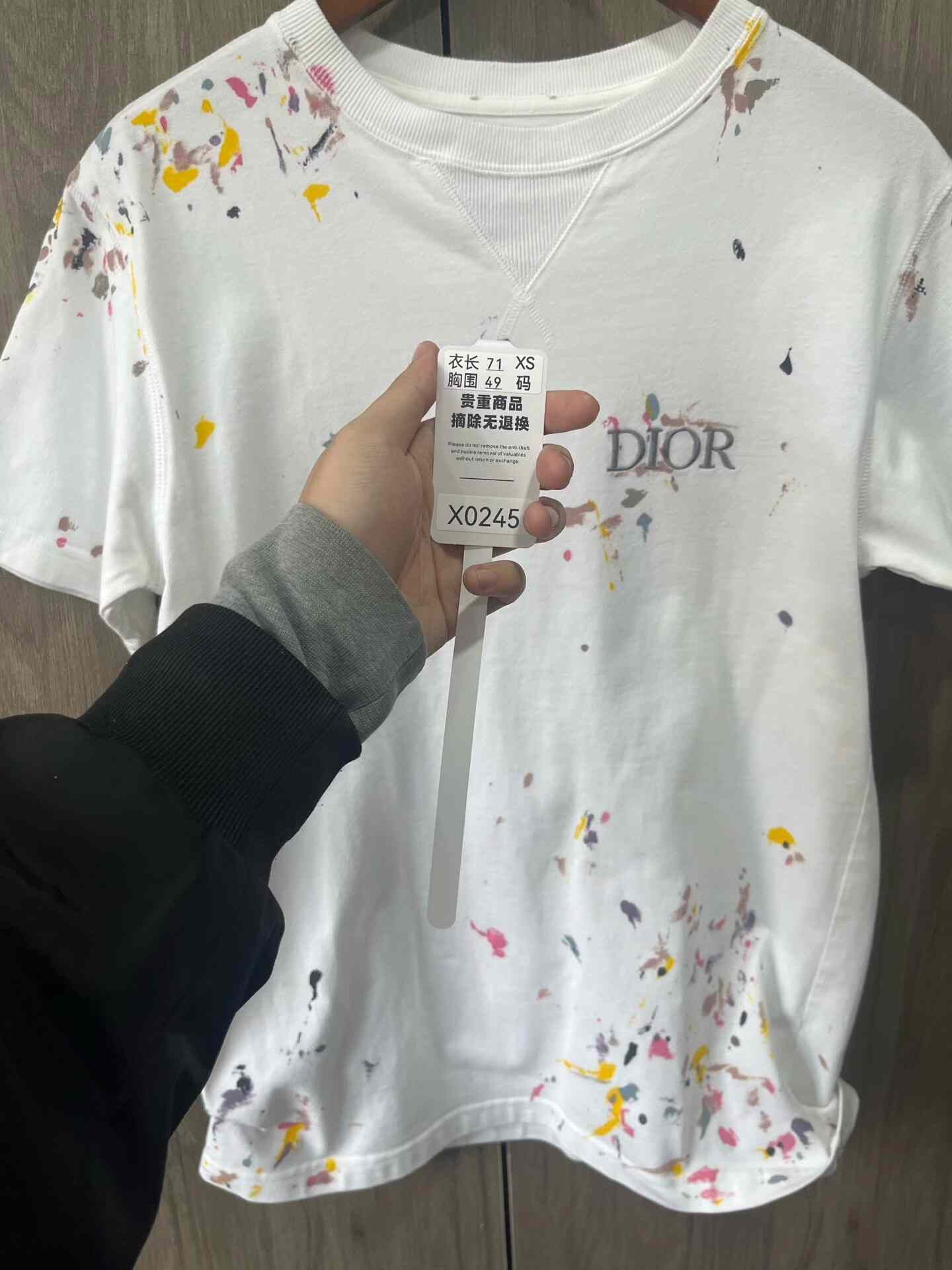 Dior Dior White Graffiti Logo Short-Sleeve Tee Size XS / US 0-2 / IT 36-38 - 7 Thumbnail