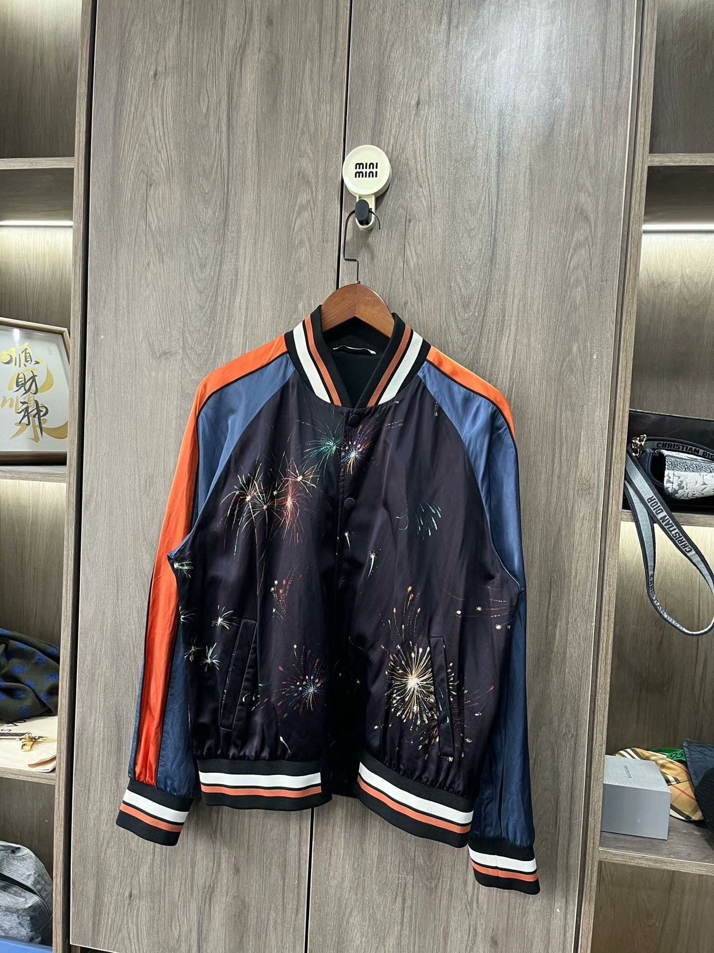 Valentino Valentino Fireworks Silk Baseball Jacket Size US XXS / EU 40 - 9 Thumbnail