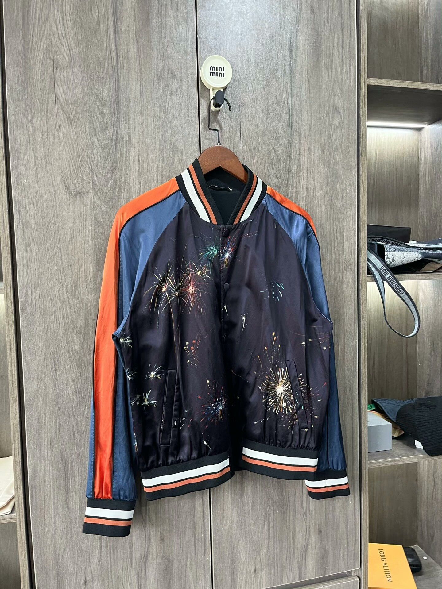 Valentino Valentino Fireworks Silk Baseball Jacket Size US XXS / EU 40 - 6 Thumbnail