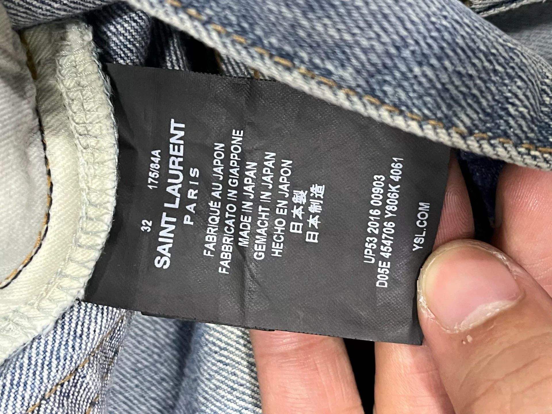 Saint Laurent Paris Saint Laurent D02 Distressed Blue Jeans Size US 32 / EU 48 - 9 Thumbnail