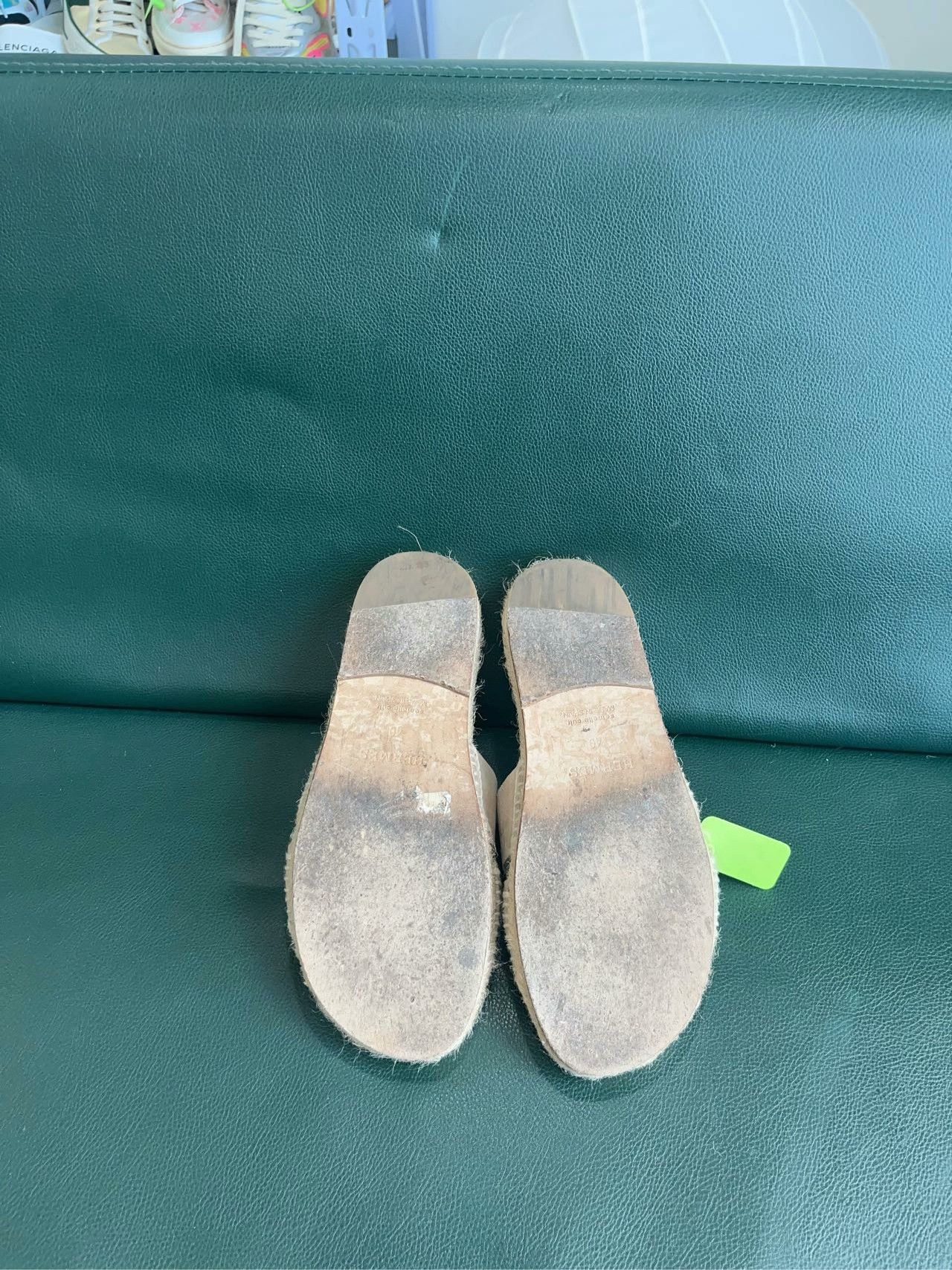 Hermes Hermès Straw Slippers Size 40 Size US 7 / EU 40 - 8 Thumbnail