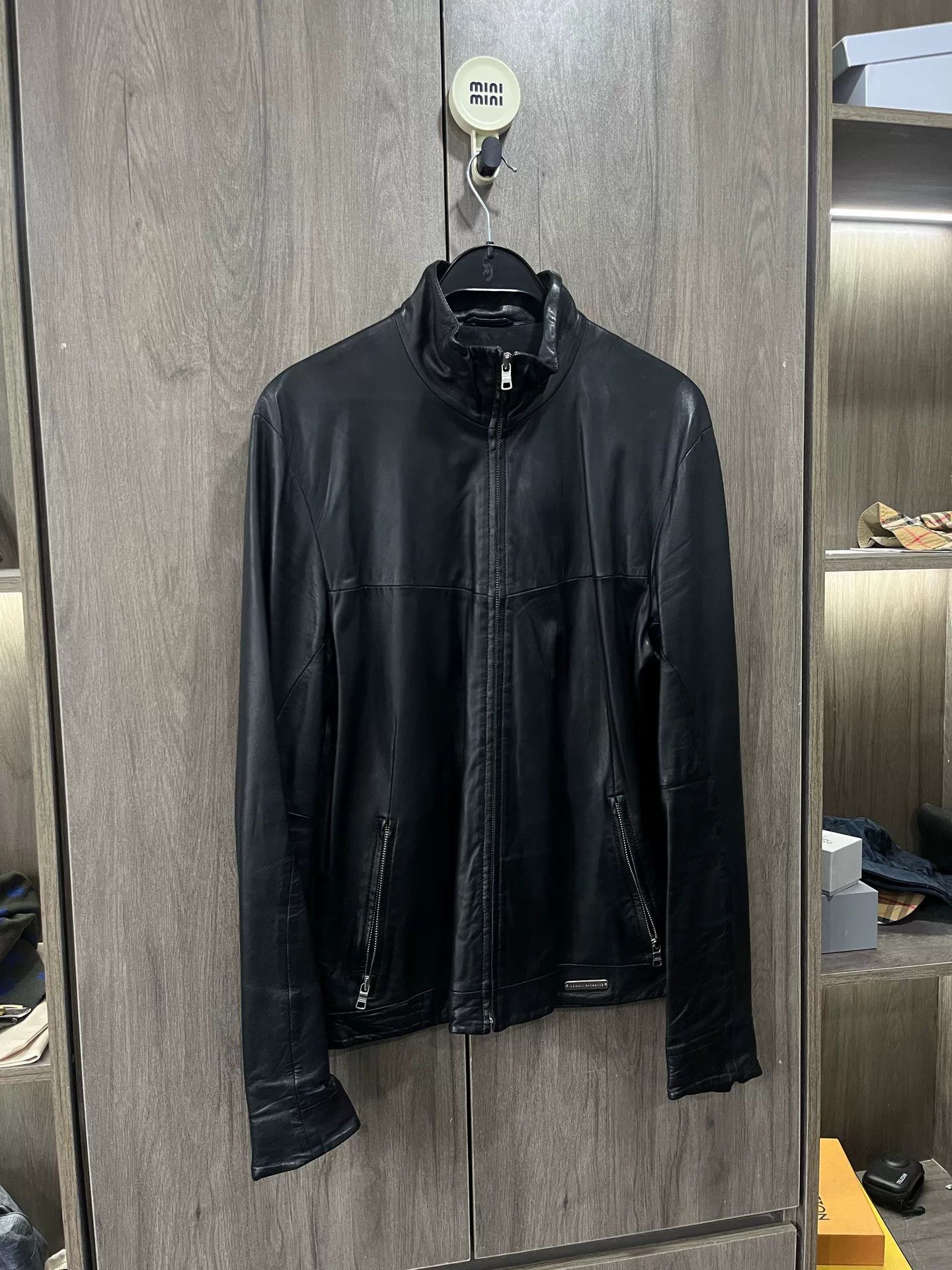 Armani Exchange Armani Exchange Classic Leather Jacket Size US L / EU 52-54 / 3 - 2 Thumbnail