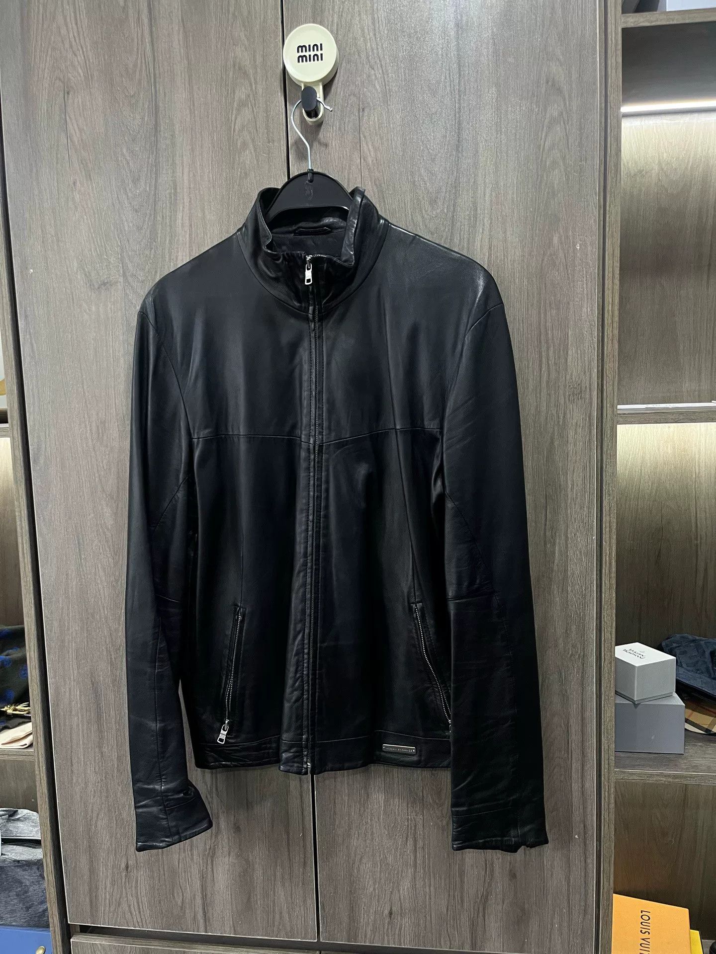 Armani Exchange Armani Exchange Classic Leather Jacket Size US L / EU 52-54 / 3 - 4 Thumbnail