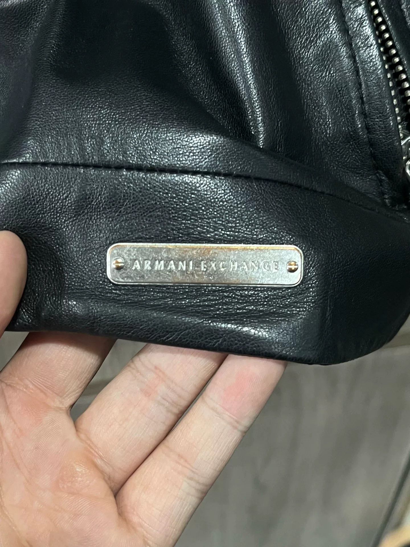 Armani Exchange Armani Exchange Classic Leather Jacket Size US L / EU 52-54 / 3 - 6 Thumbnail