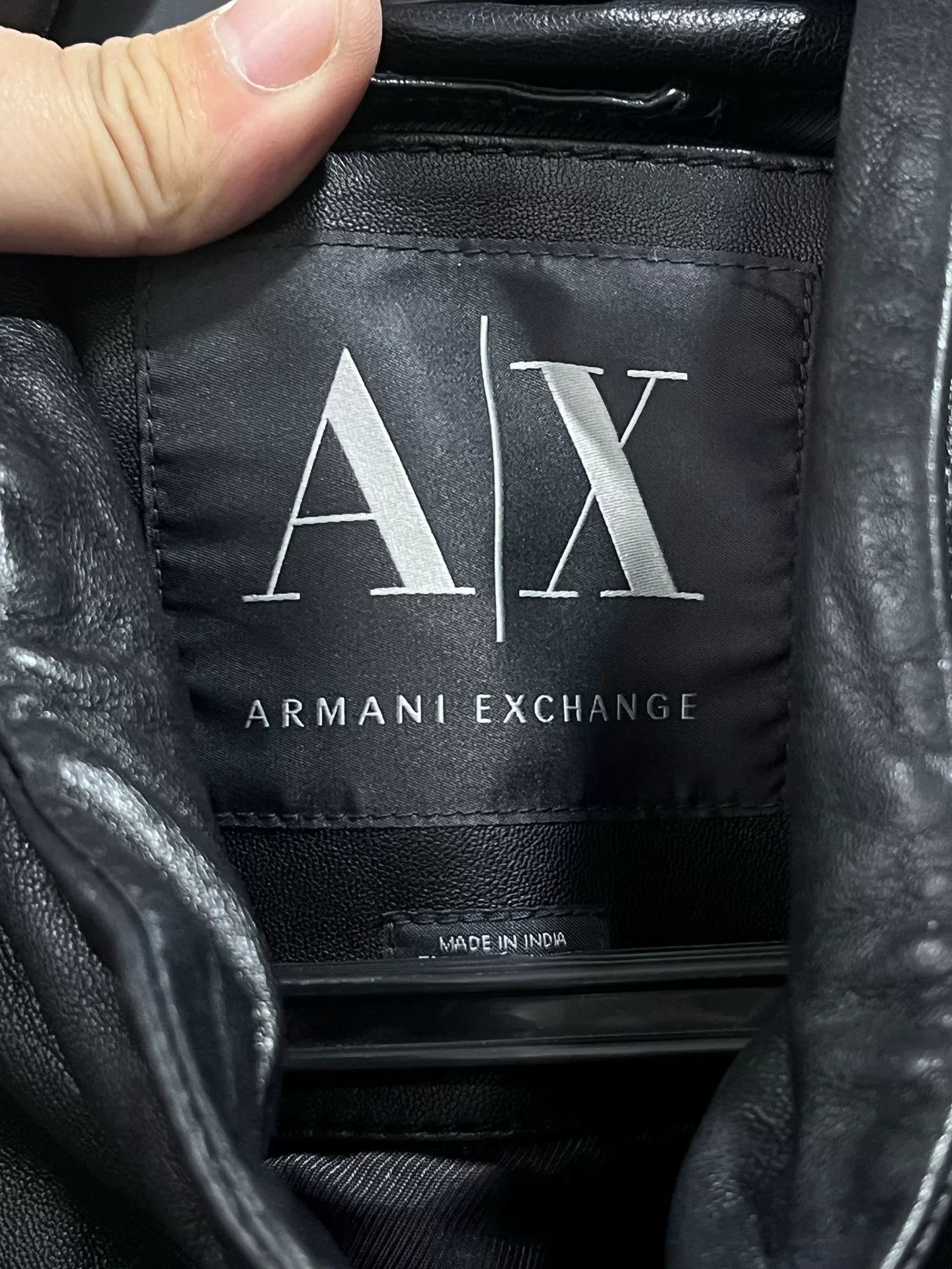 Armani Exchange Armani Exchange Classic Leather Jacket Size US L / EU 52-54 / 3 - 3 Thumbnail