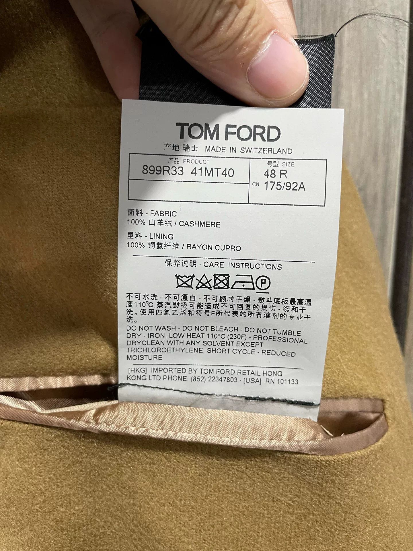 Tom Ford Tom Ford Cashmere Coat Size 48 Size US M / EU 48-50 / 2 - 6 Thumbnail