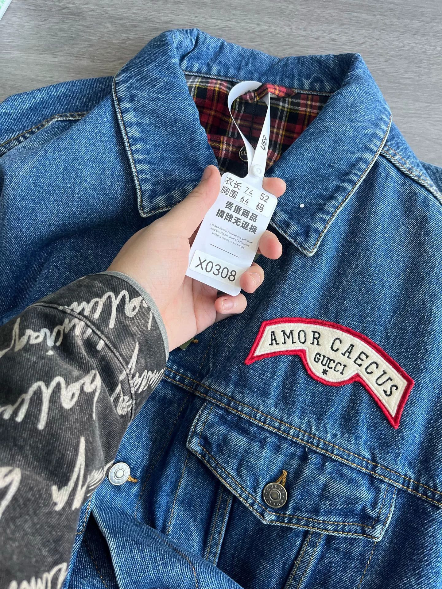 Gucci Gucci Washed Logo Denim Jacket Size US L / EU 52-54 / 3 - 4 Thumbnail