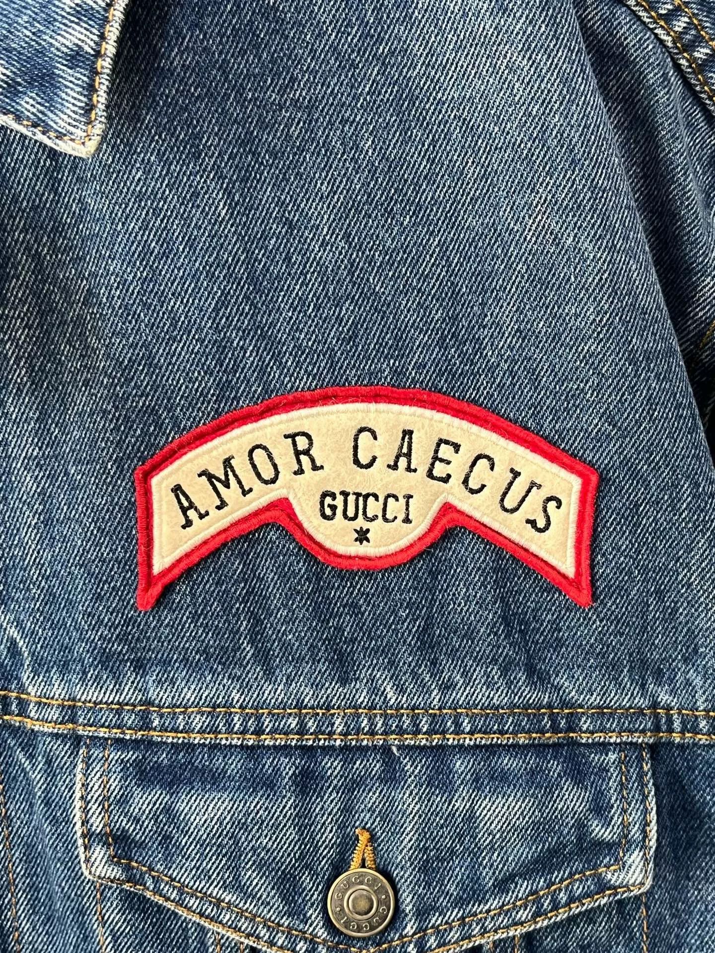 Gucci Gucci Washed Logo Denim Jacket Size US L / EU 52-54 / 3 - 8 Thumbnail