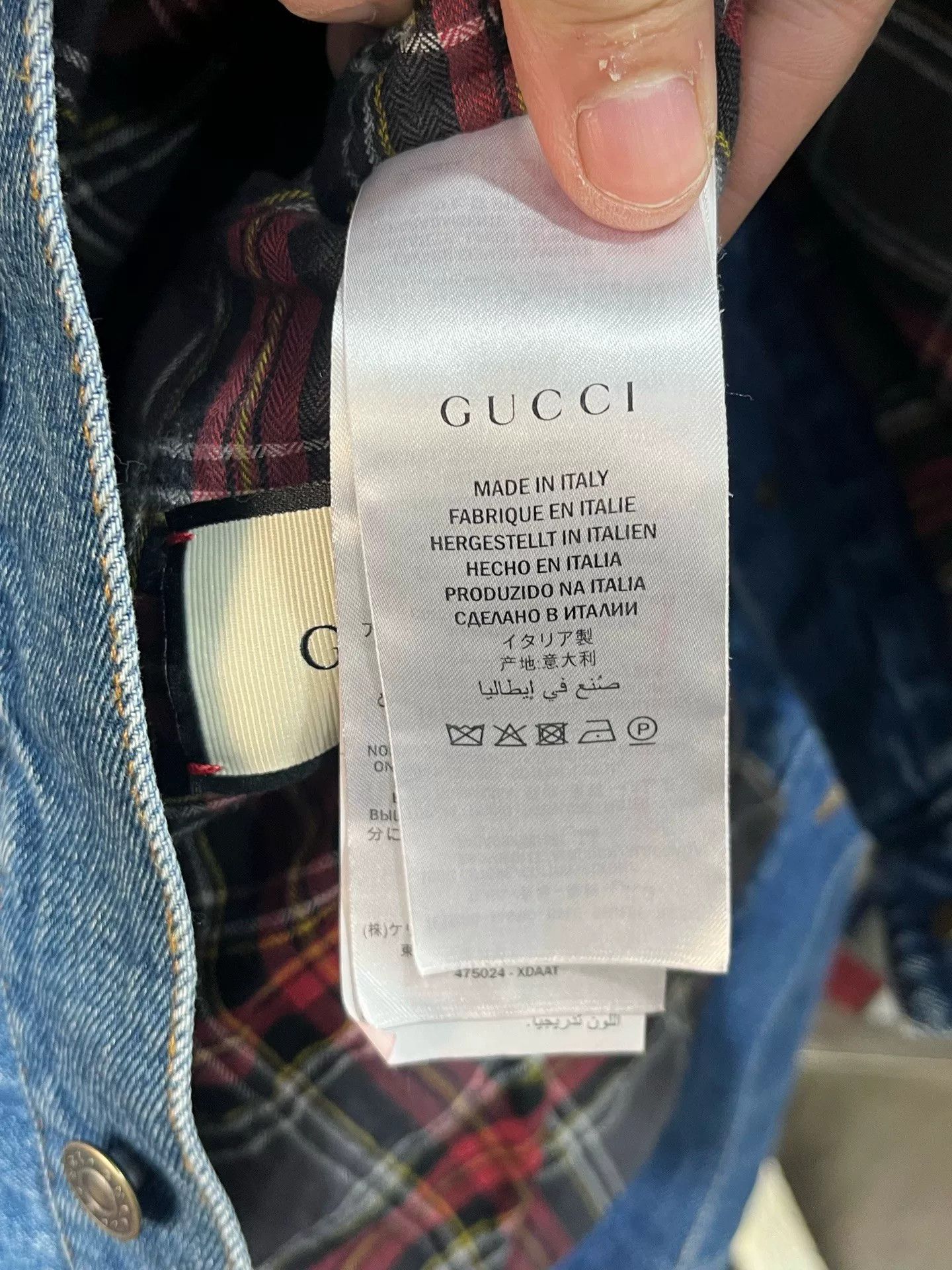 Gucci Gucci Washed Logo Denim Jacket Size US L / EU 52-54 / 3 - 5 Thumbnail
