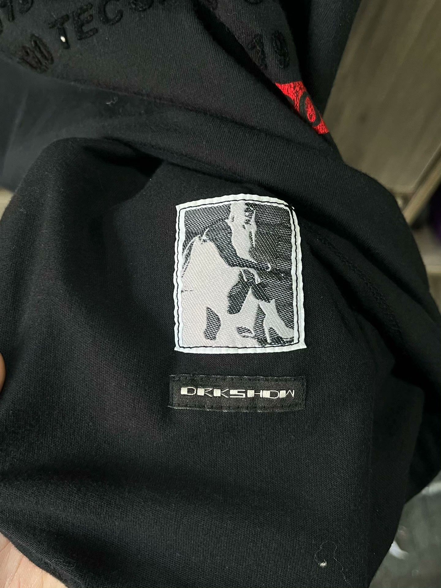 Rick Owens Drkshdw Rick Owens Drkshdw Flocked Letter Tee Size US XS / EU 42 / 0 - 4 Thumbnail