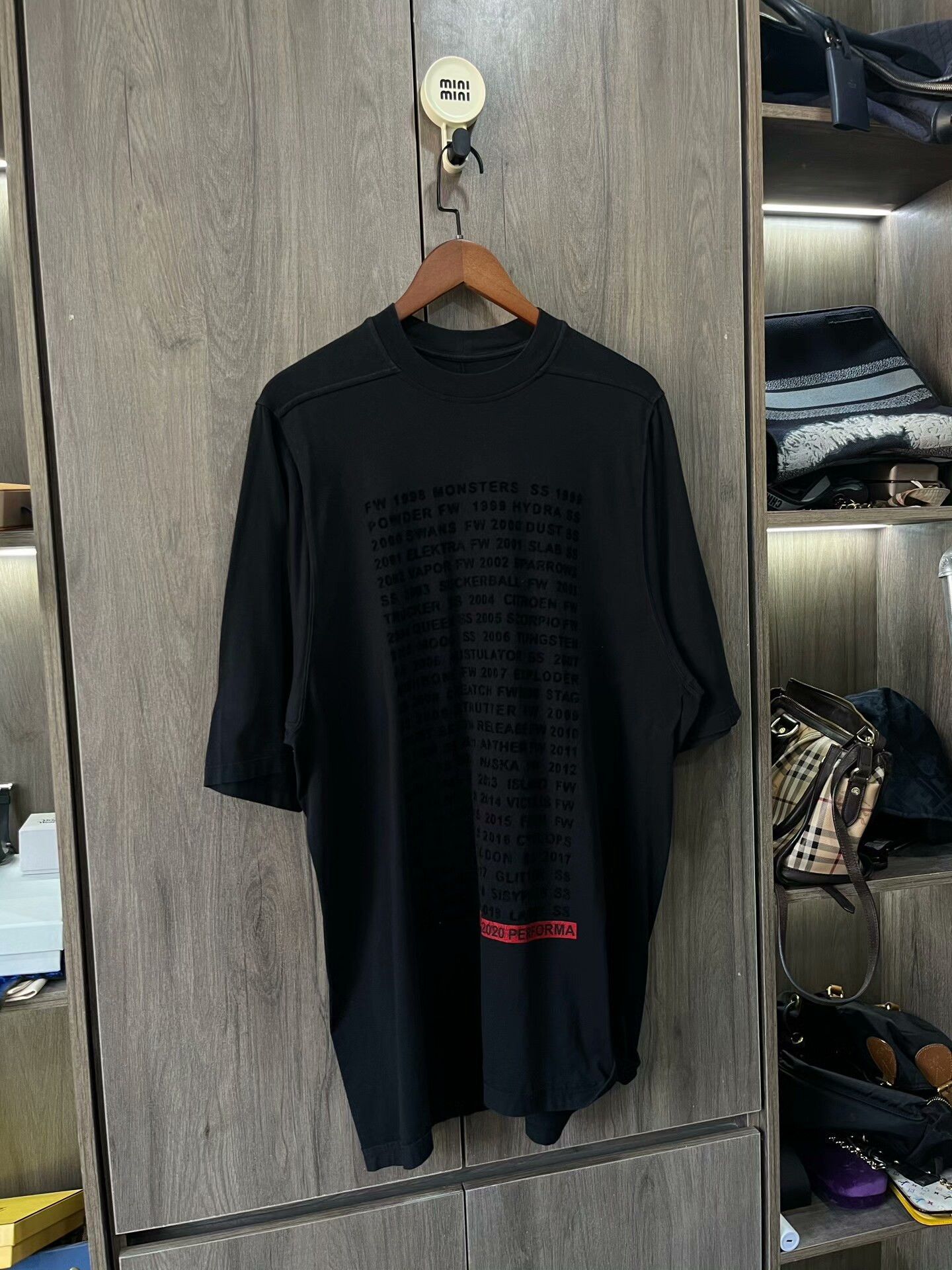 Rick Owens Drkshdw Rick Owens Drkshdw Flocked Letter Tee Size US XS / EU 42 / 0 - 5 Thumbnail