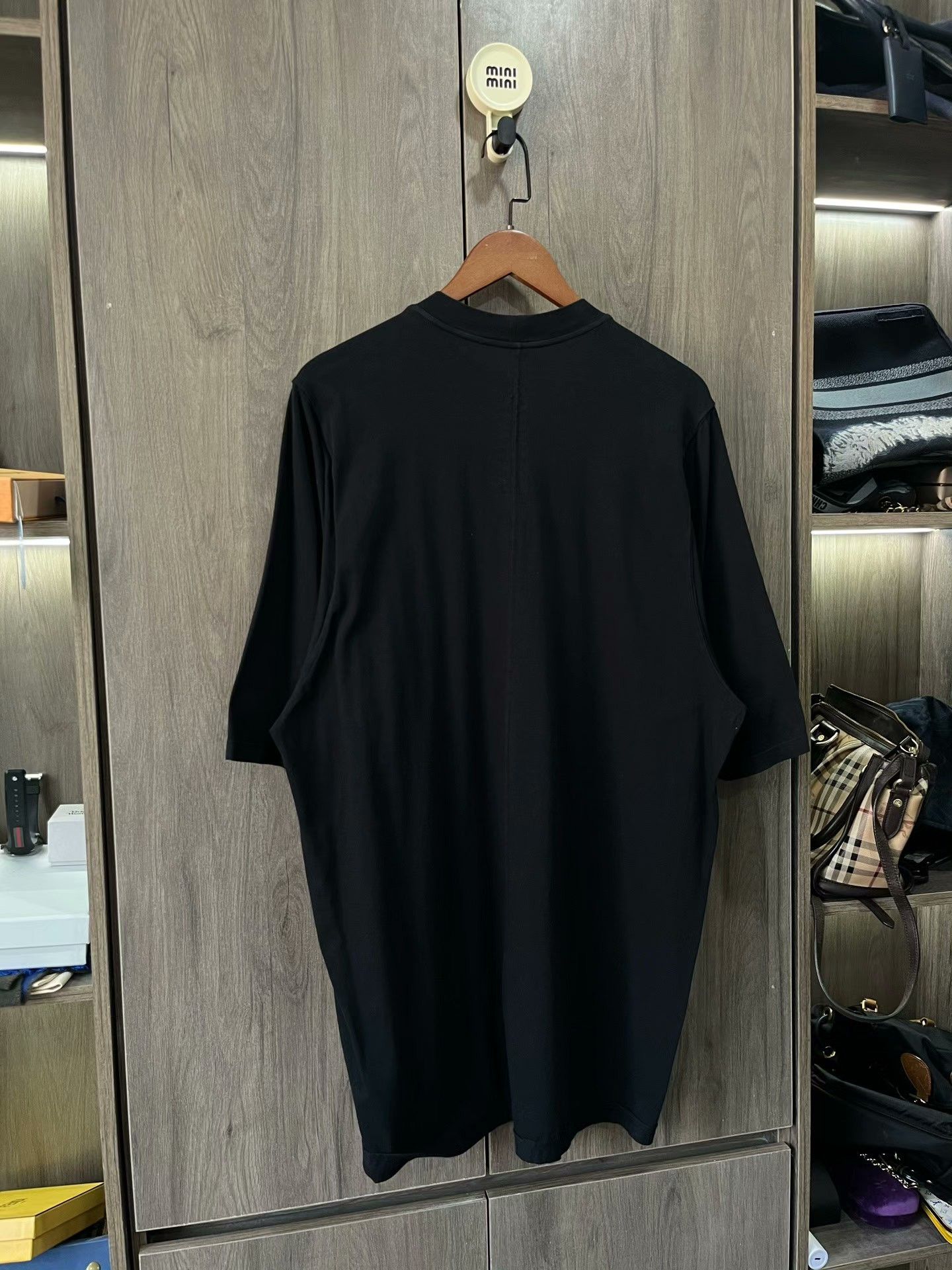Rick Owens Drkshdw Rick Owens Drkshdw Flocked Letter Tee Size US XS / EU 42 / 0 - 2 Thumbnail