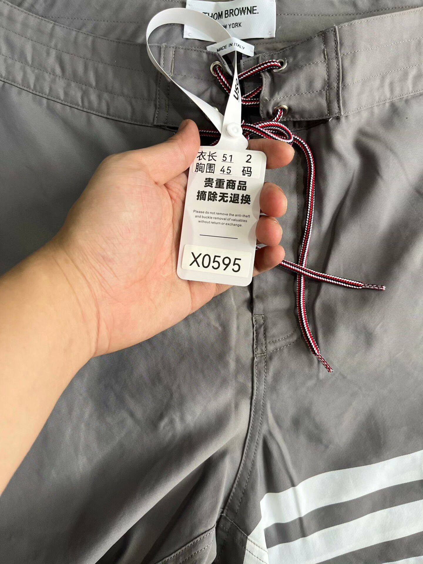 Thom Browne Thom Browne Four Stripe Nylon Shorts Size US 26 / EU 42 - 8 Thumbnail