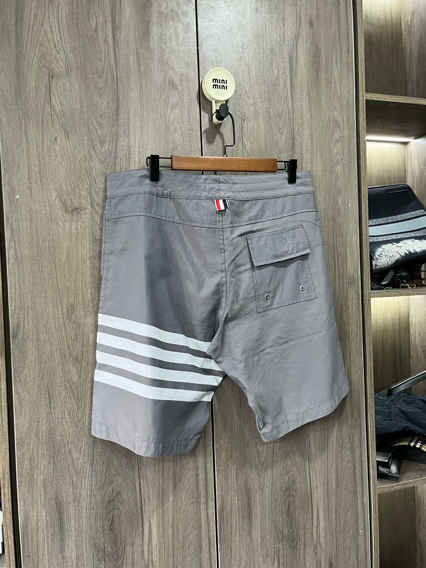 Thom Browne Thom Browne Four Stripe Nylon Shorts Size US 26 / EU 42 - 3 Thumbnail