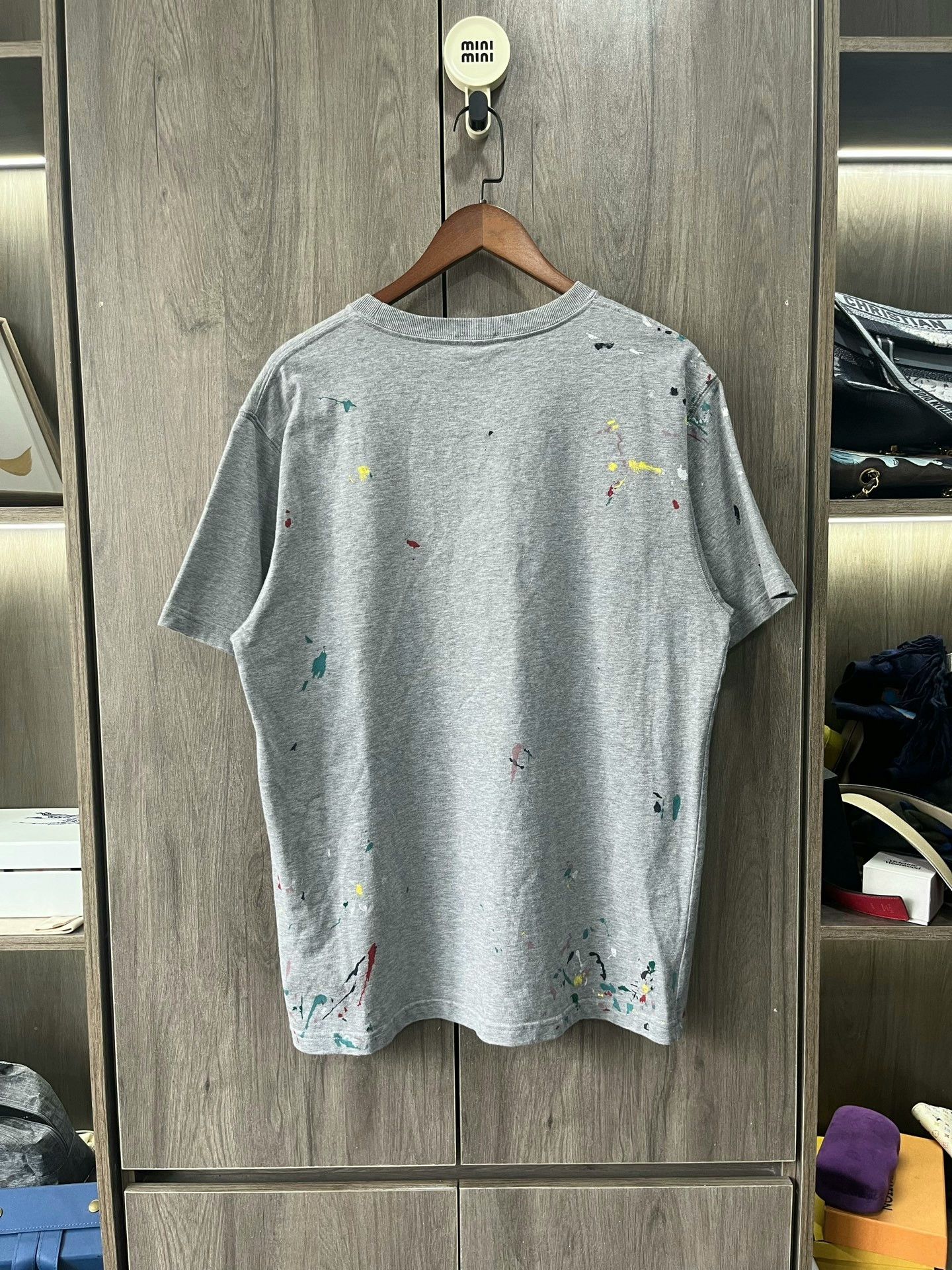 Dior DIOR Embroidered Logo Splatter Gray Tee Size US XXL / EU 58 / 5 - 2 Thumbnail