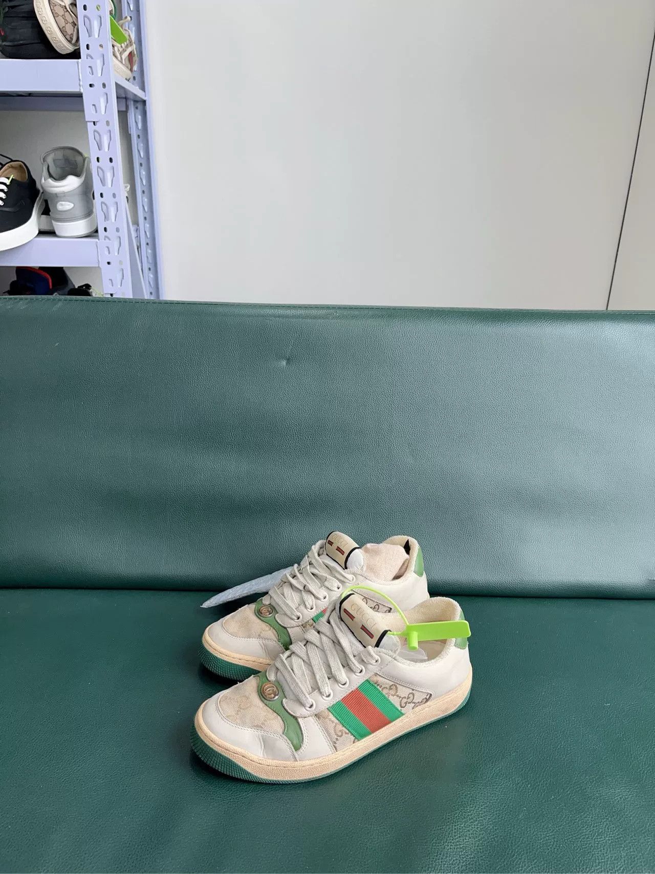 Gucci Gucci Red Green Dirty Shoes Size US 5 / IT 35 - 2 Thumbnail