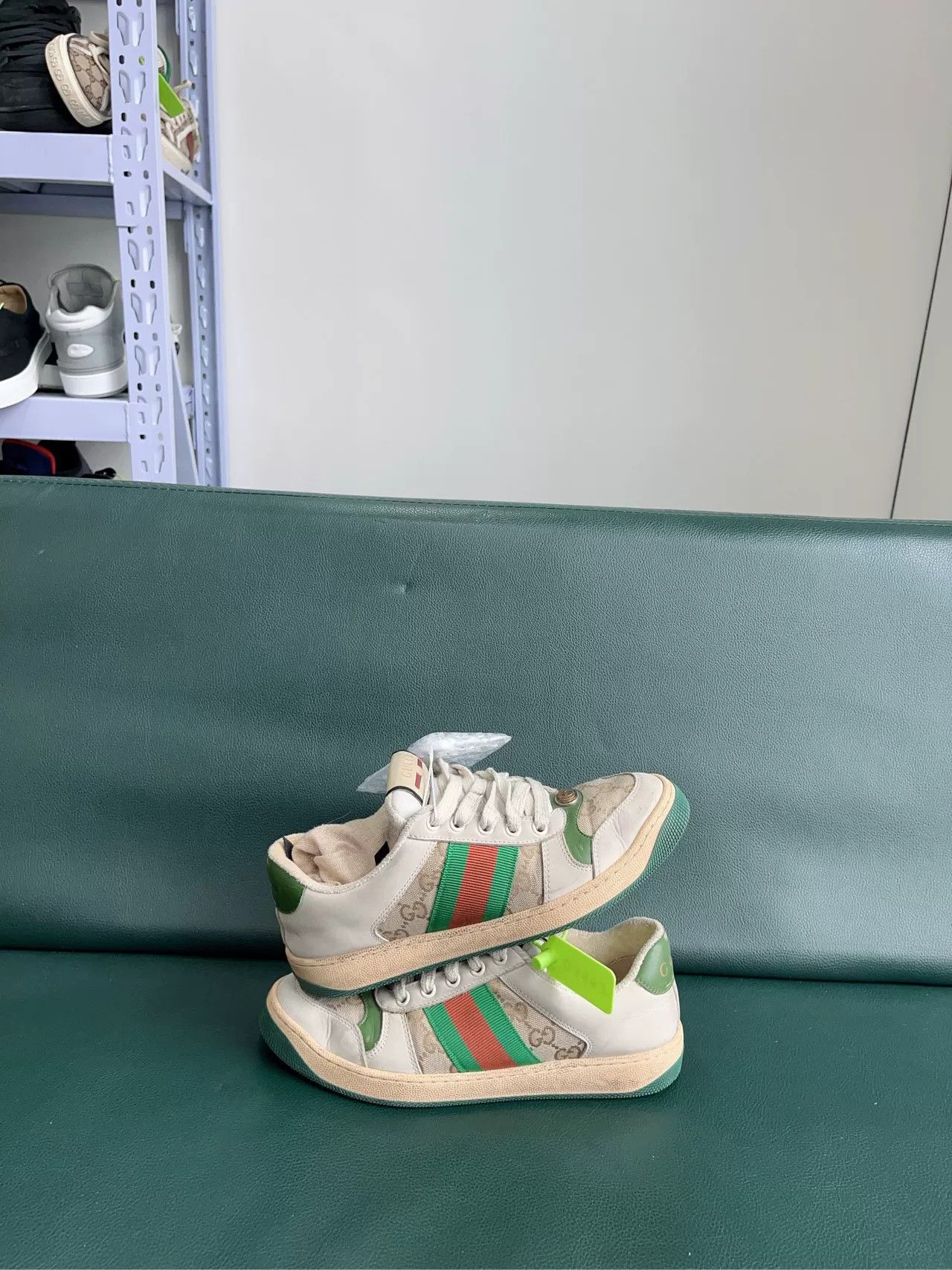 Gucci Gucci Red Green Dirty Shoes Size US 5 / IT 35 - 3 Thumbnail