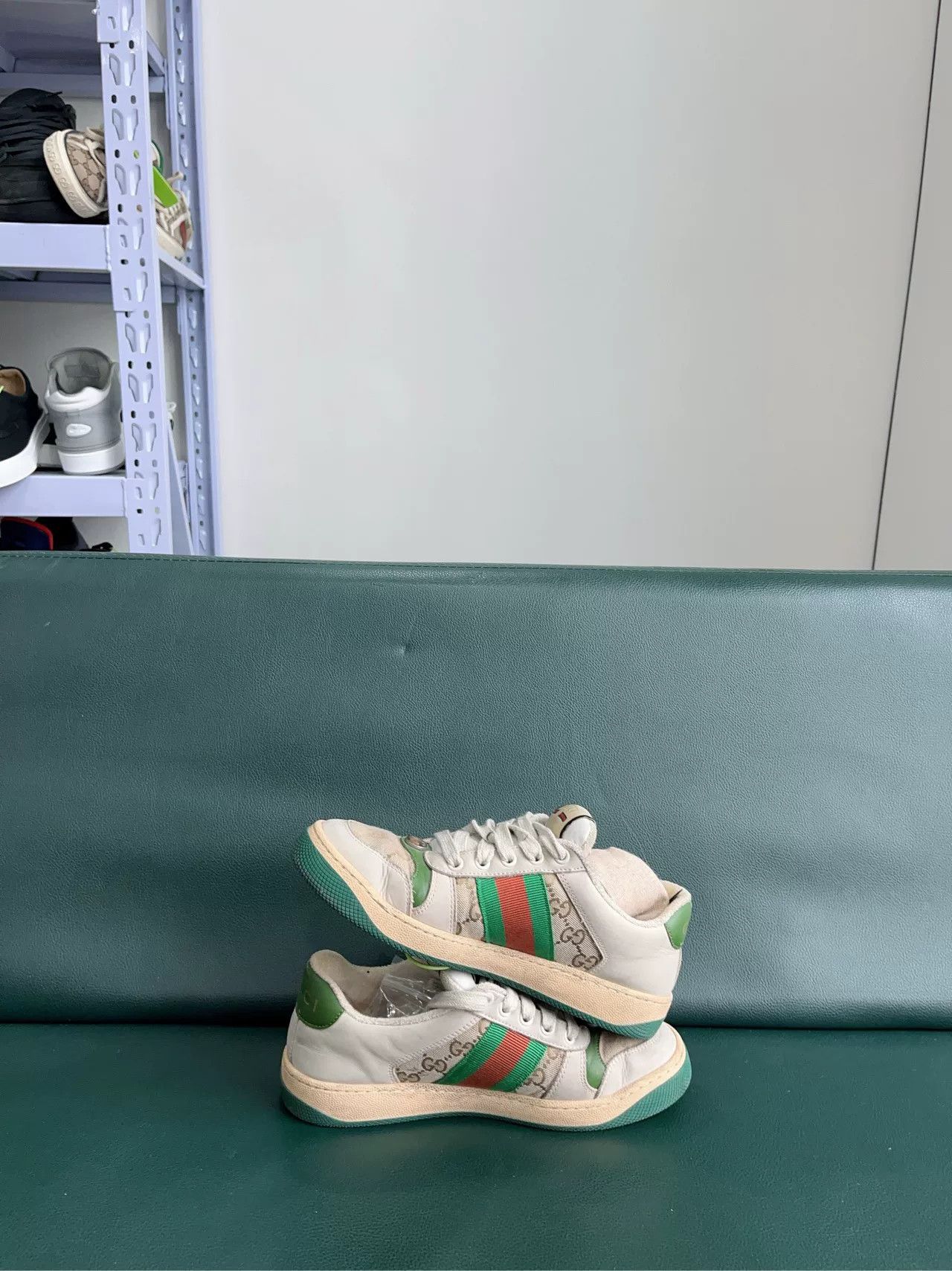 Gucci Gucci Red Green Dirty Shoes Size US 5 / IT 35 - 4 Thumbnail